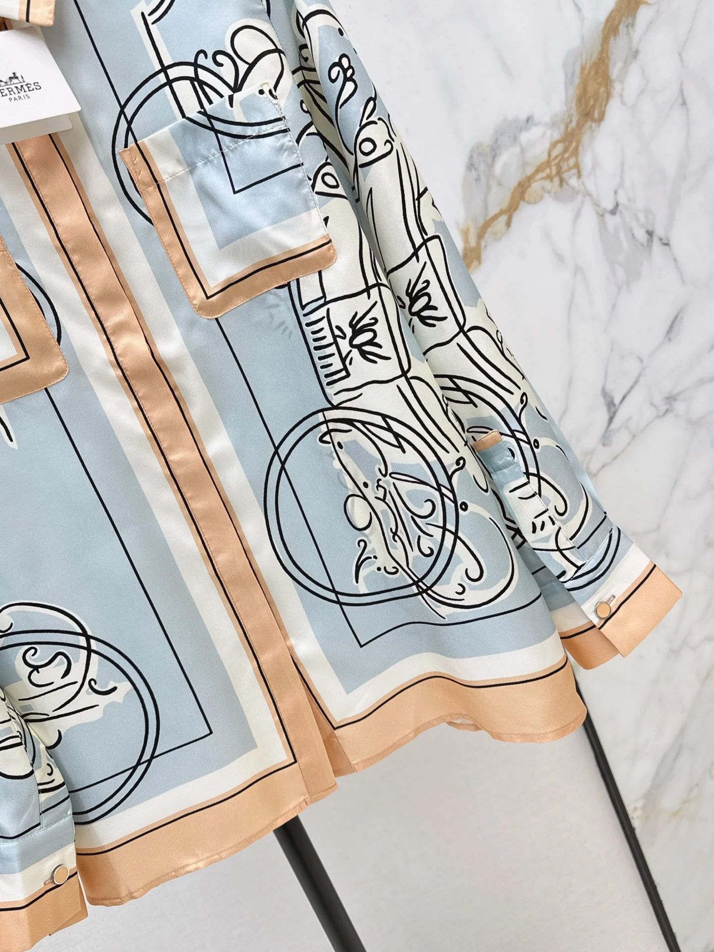 Herm 26ss print silk shirts