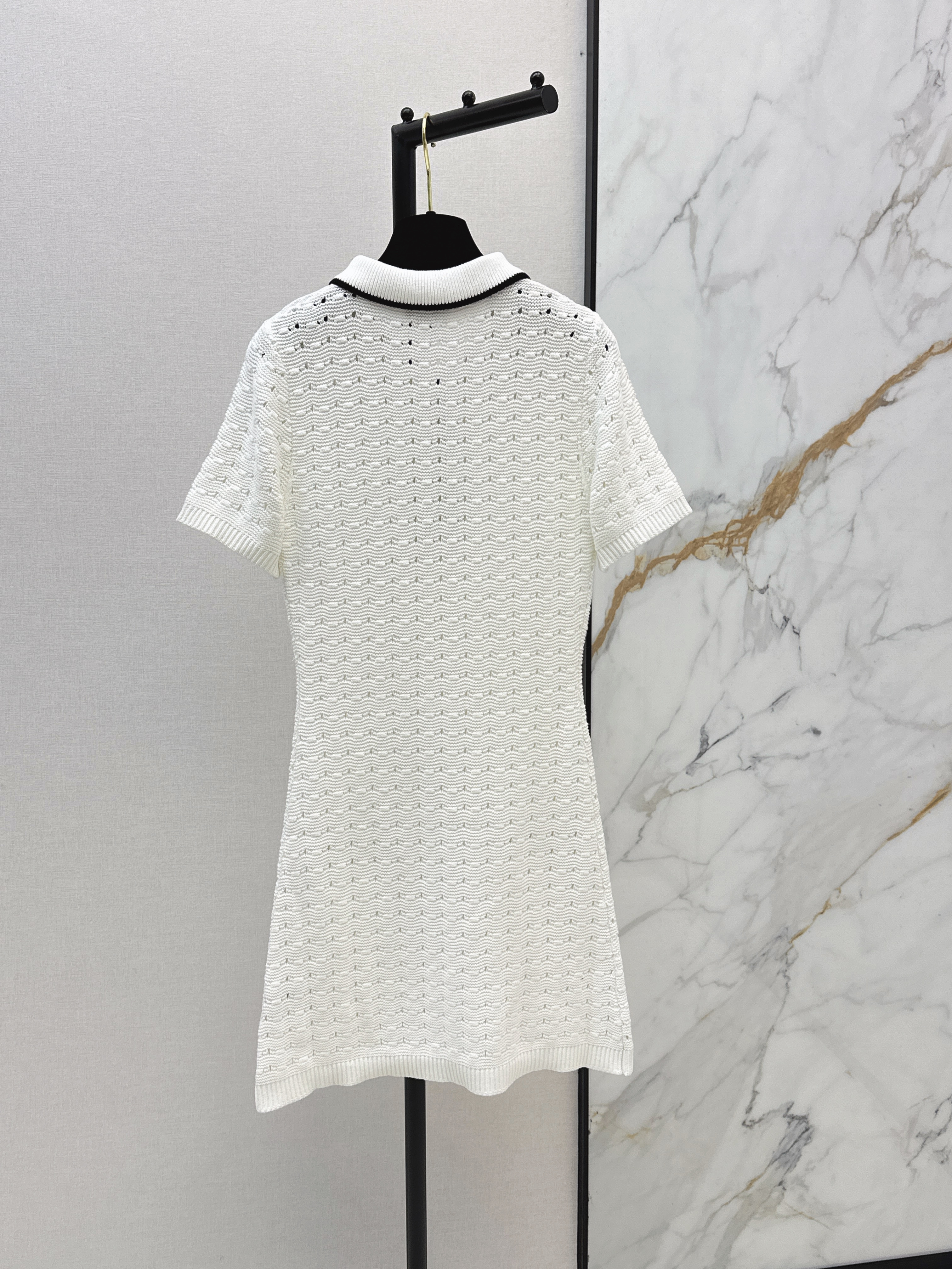 Chan 26ss hollow knit dress