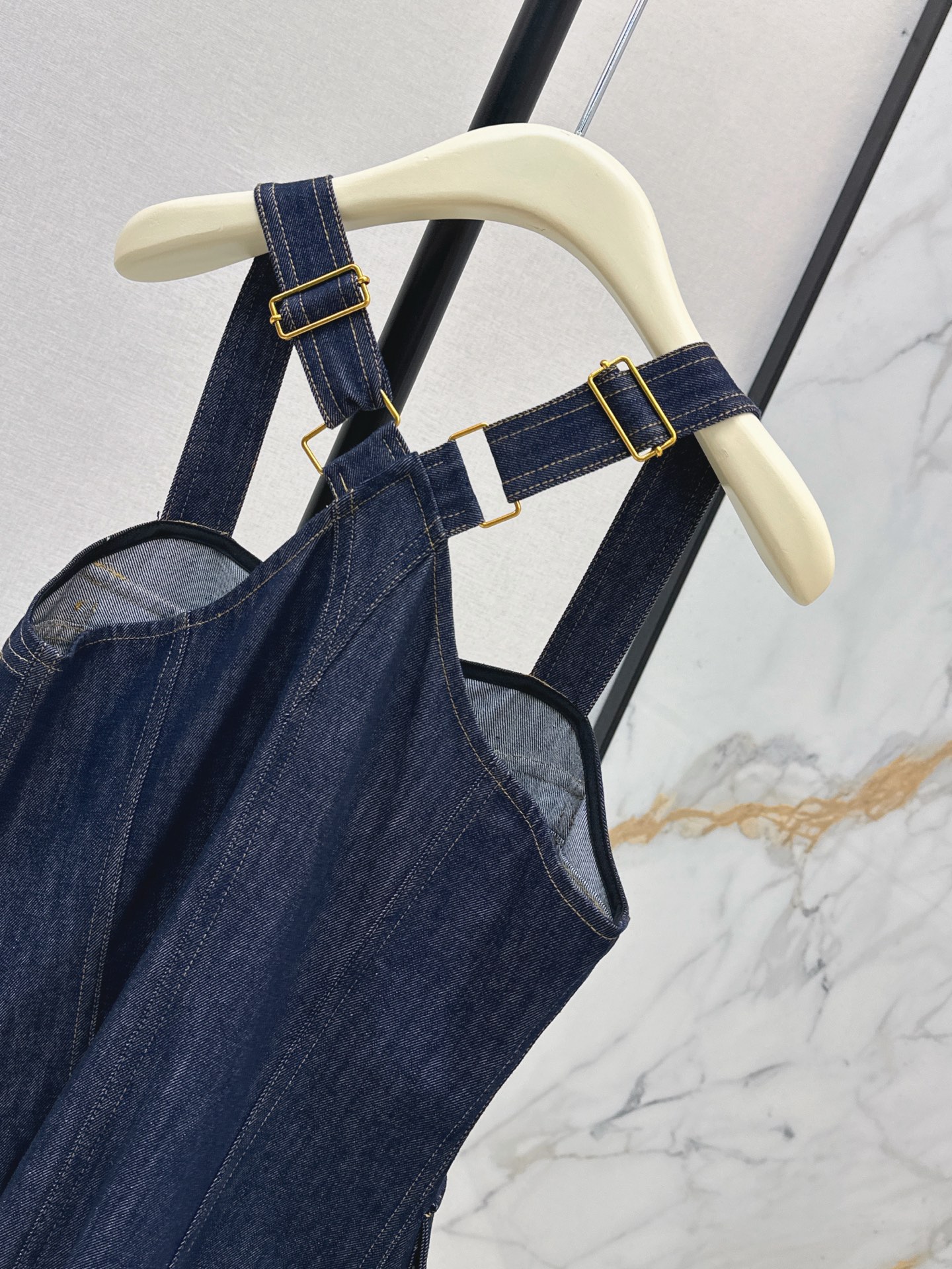 Zimm 26ss denim slip dress