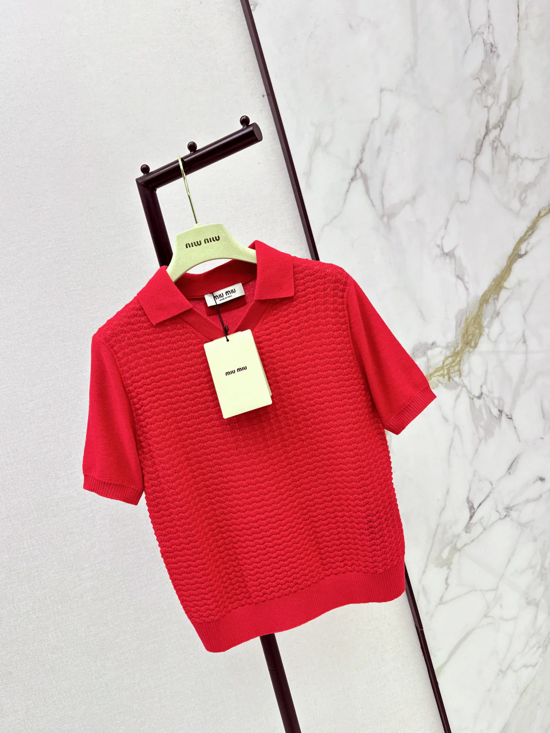 Miu 26ss knit polo shirts