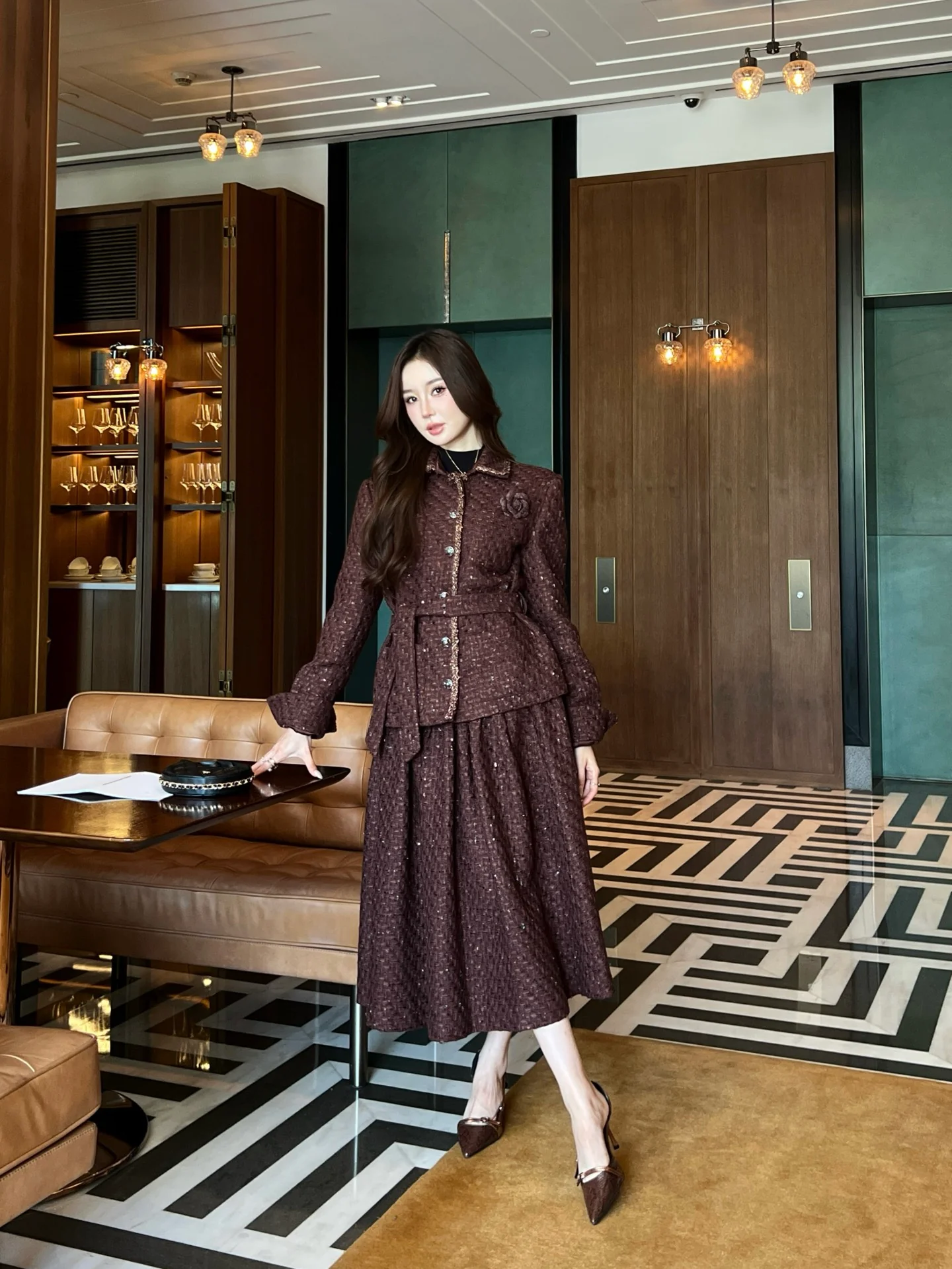 Chan 25fw woven skirt