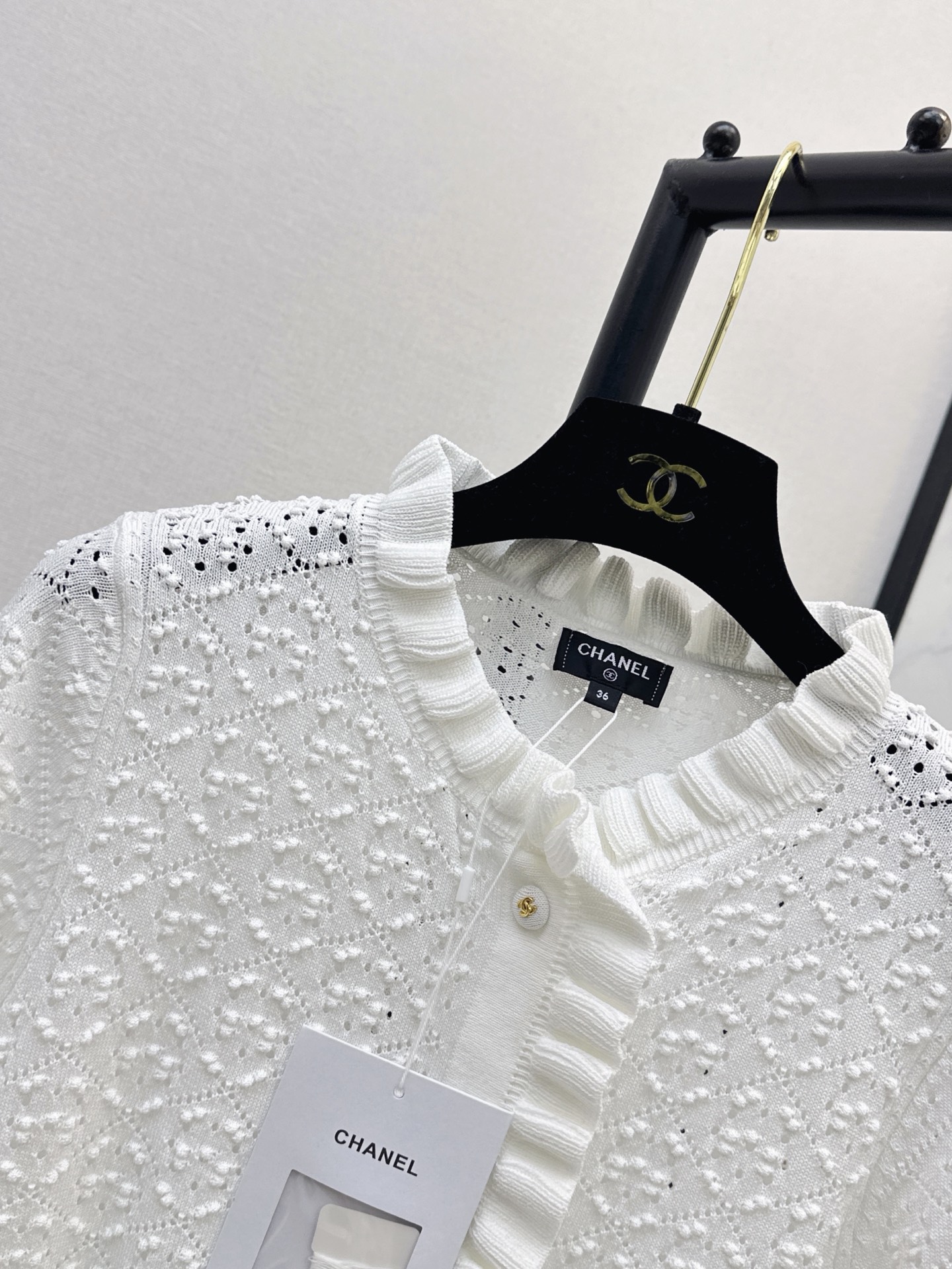 Chan 26ss ruffle knitwear