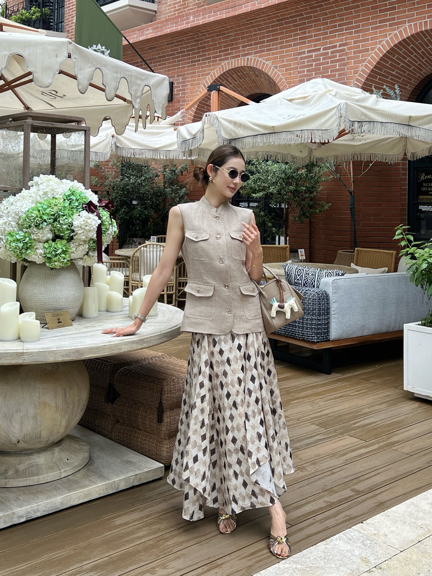 Ralp 26ss check print skirt