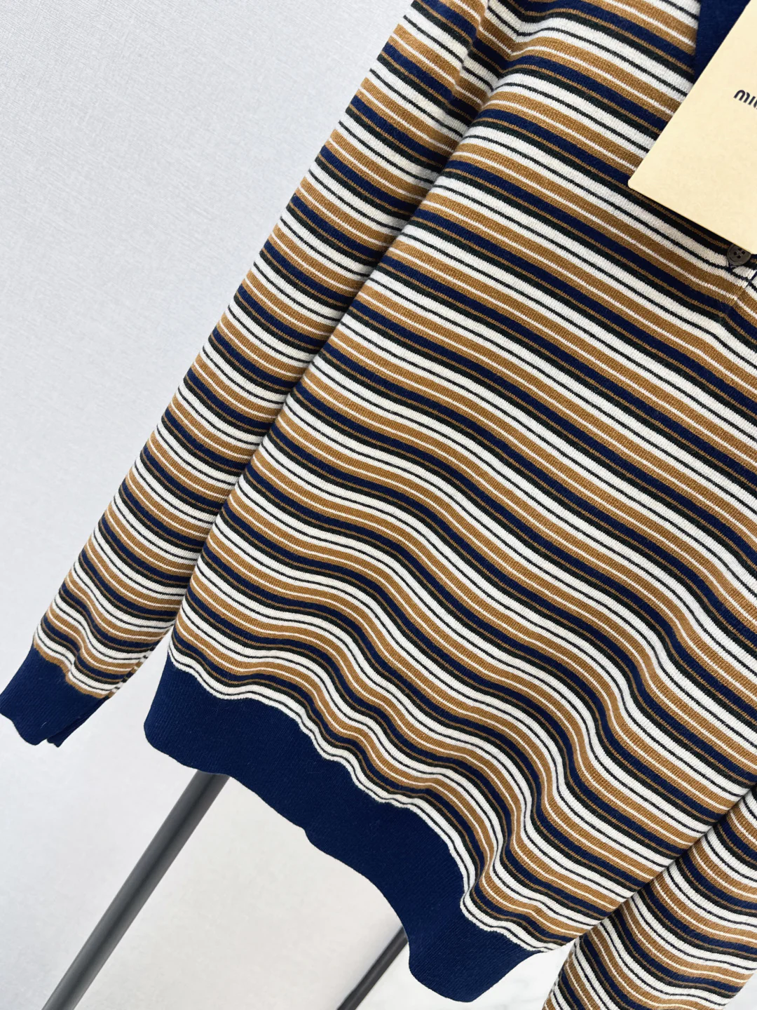 Miu 26ss stripe polo shirts