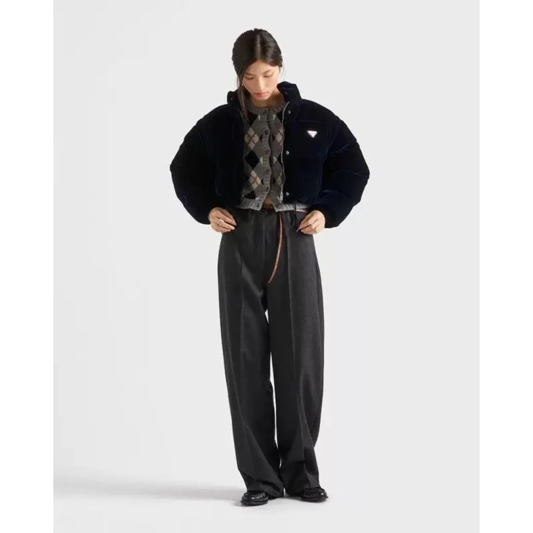 Pra 25fw velvet detachable down jacket