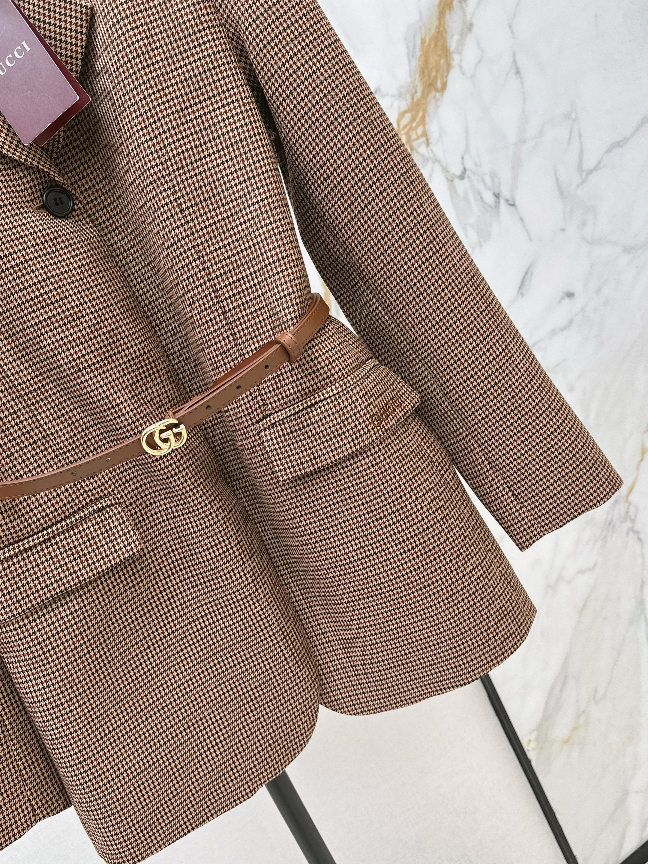 Gucc 26ss houndstooth black