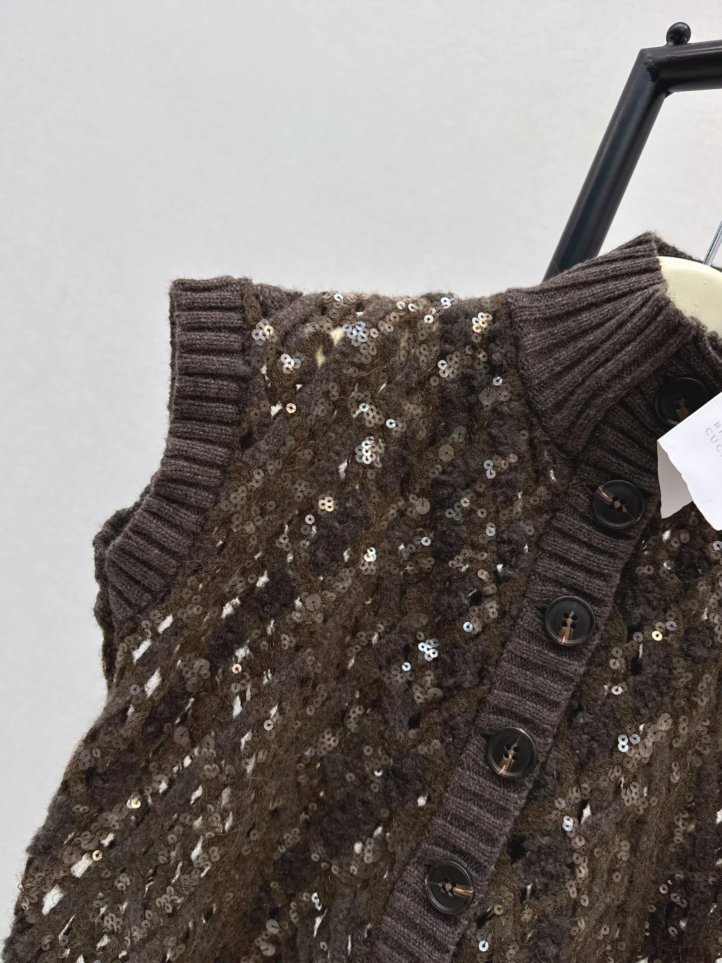Brun 25fw sequins vest jacket