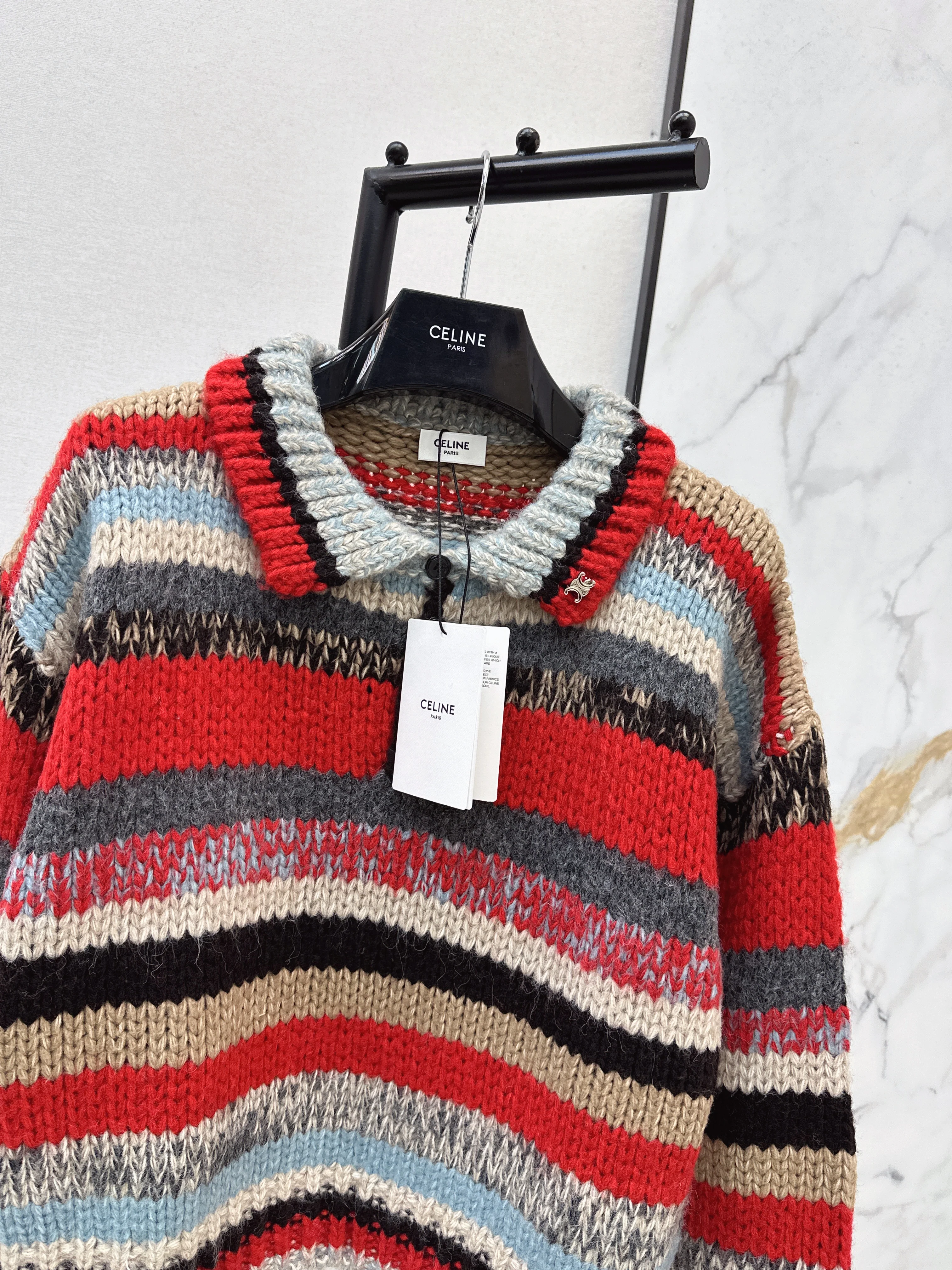 Celi 26ss contract stripe sweater