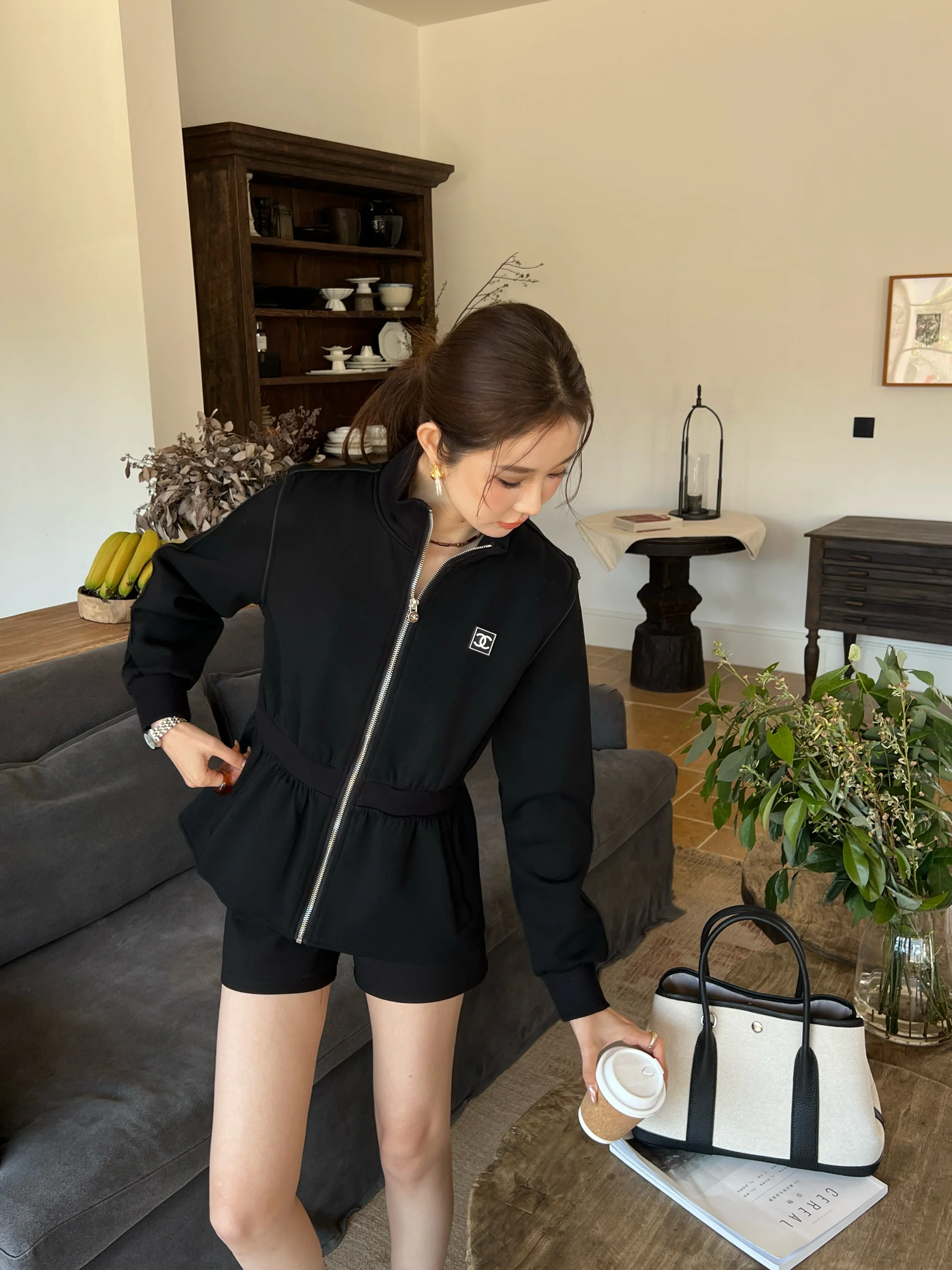 Chan 26ss stand-collar jacket