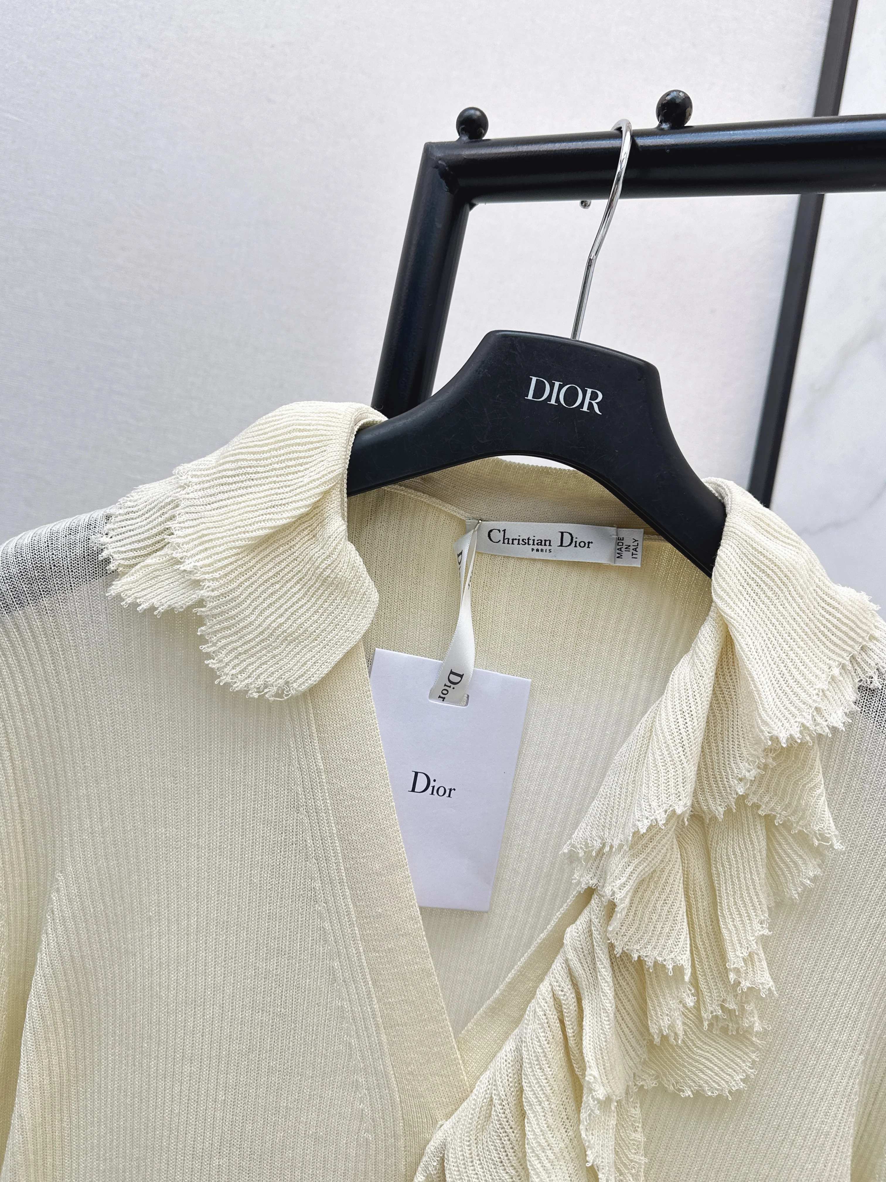 CD 26ss detachable lace collar cardigan