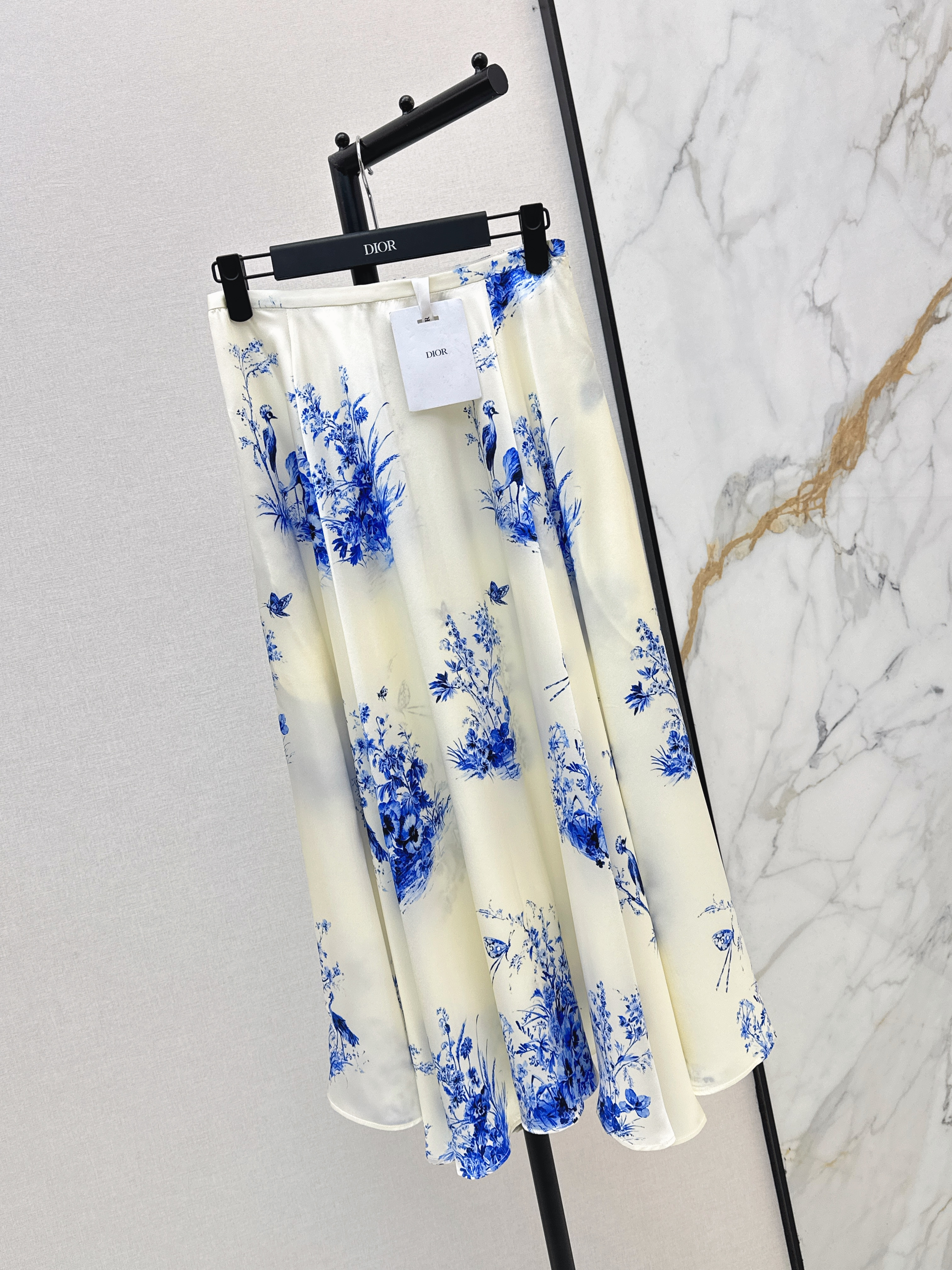 CD 26ss print silk skirt