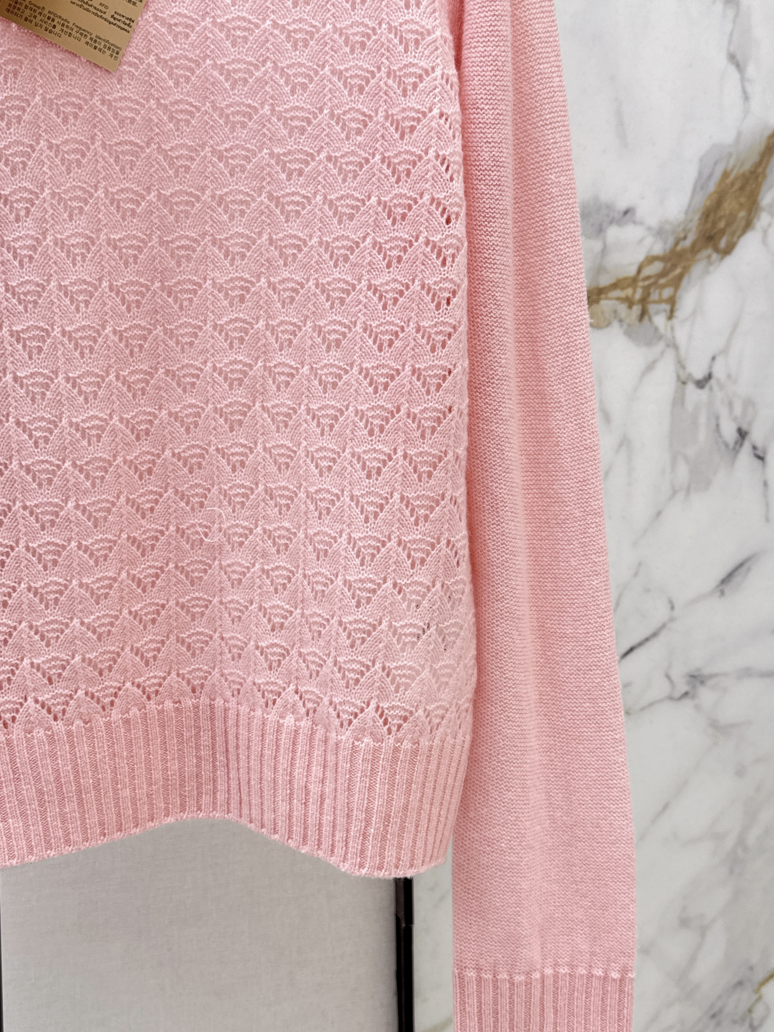 Miu 26ss hollow knitwear
