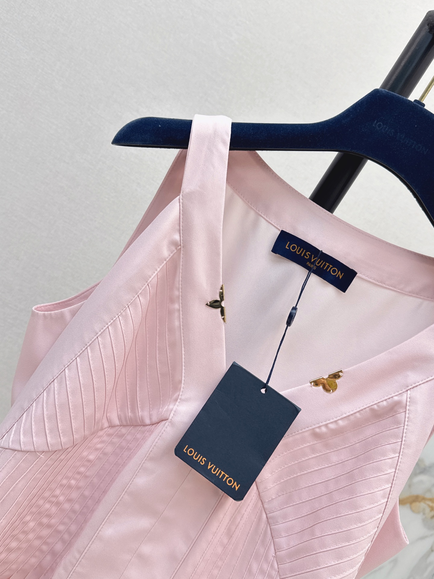 Loui 26ss pleated vest dress