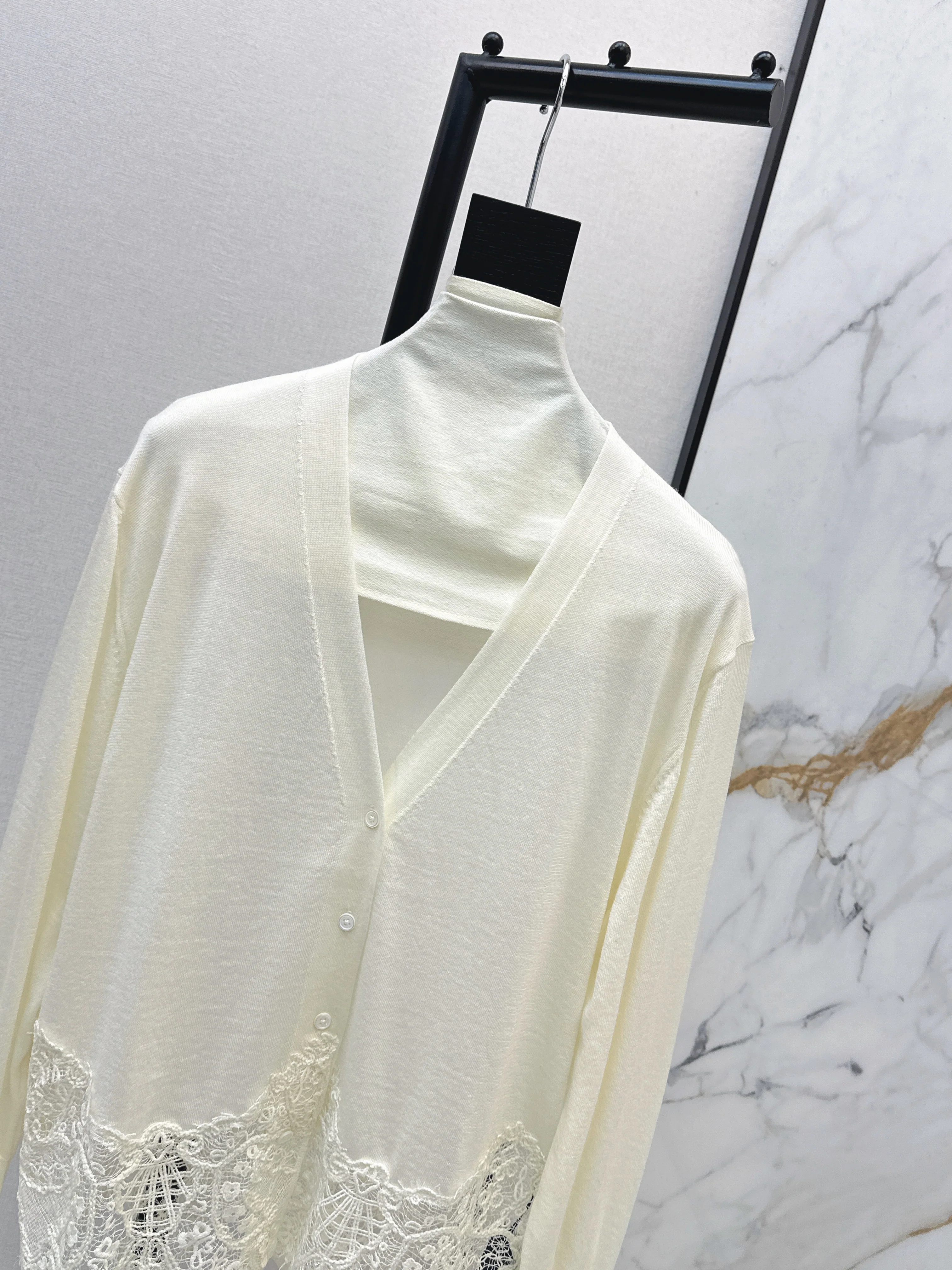 ES 26ss lace contract cardigan