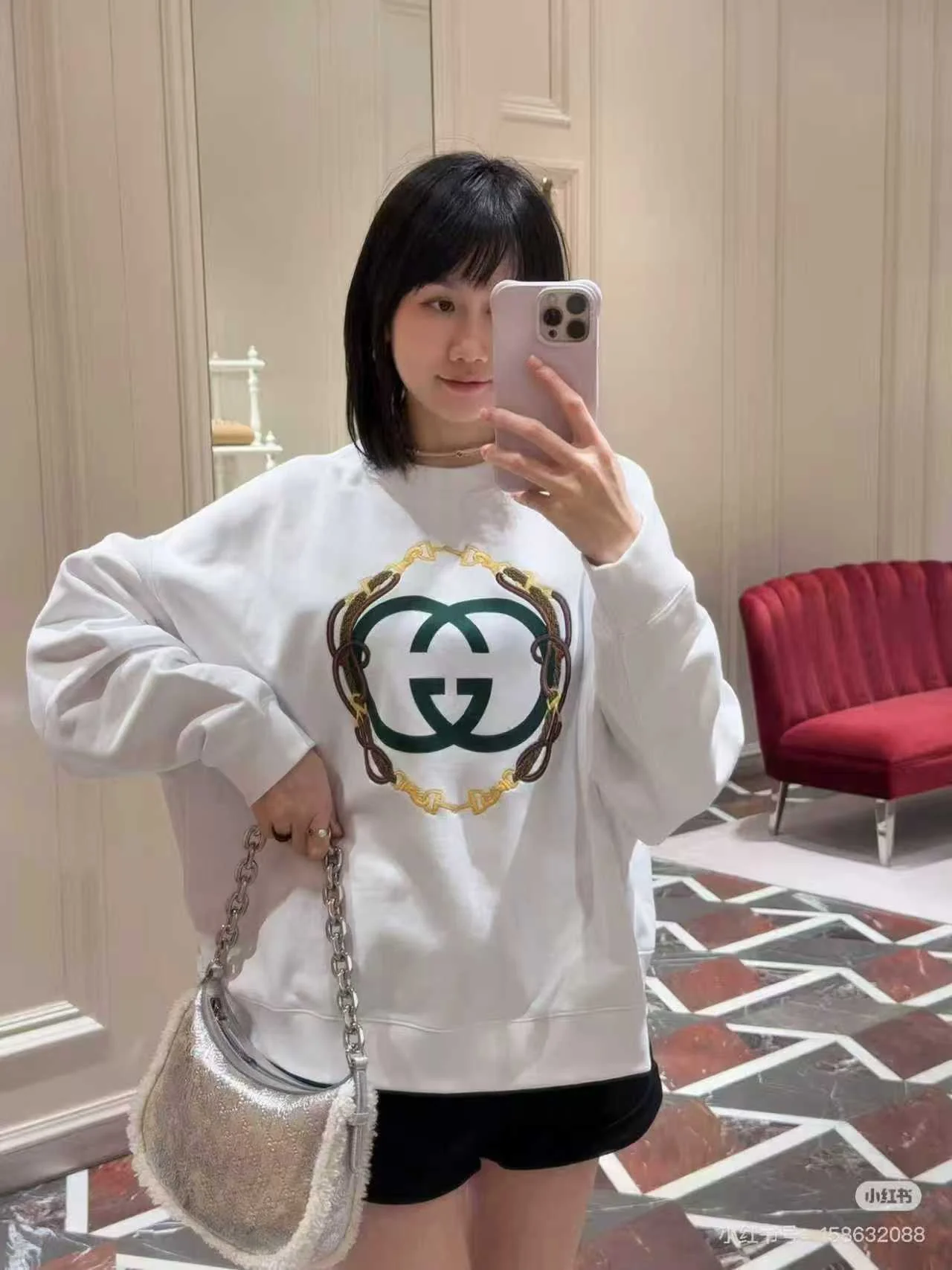 Gucc 26ss print sweatshirts