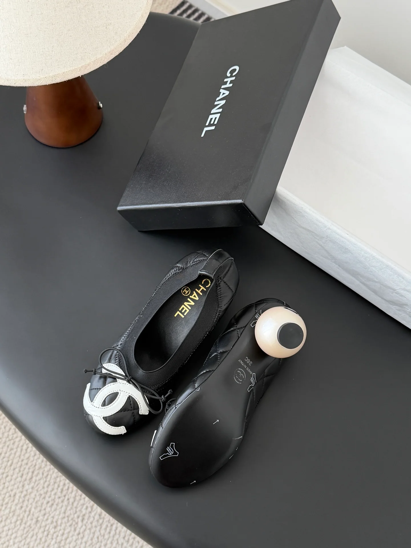 Chan 25k chunky heel ballerina shoes