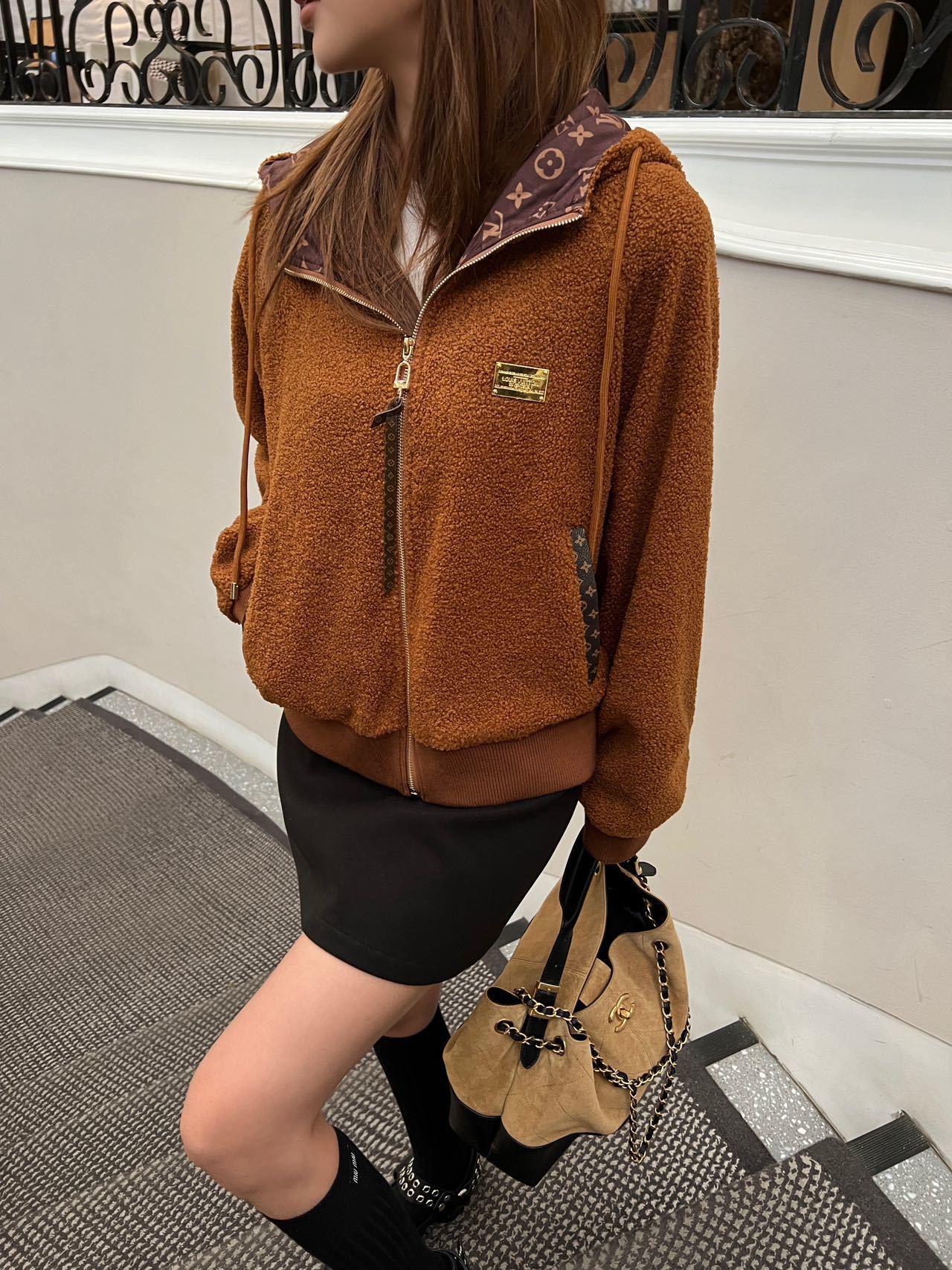 Louis 25fw hooded zipper jacket