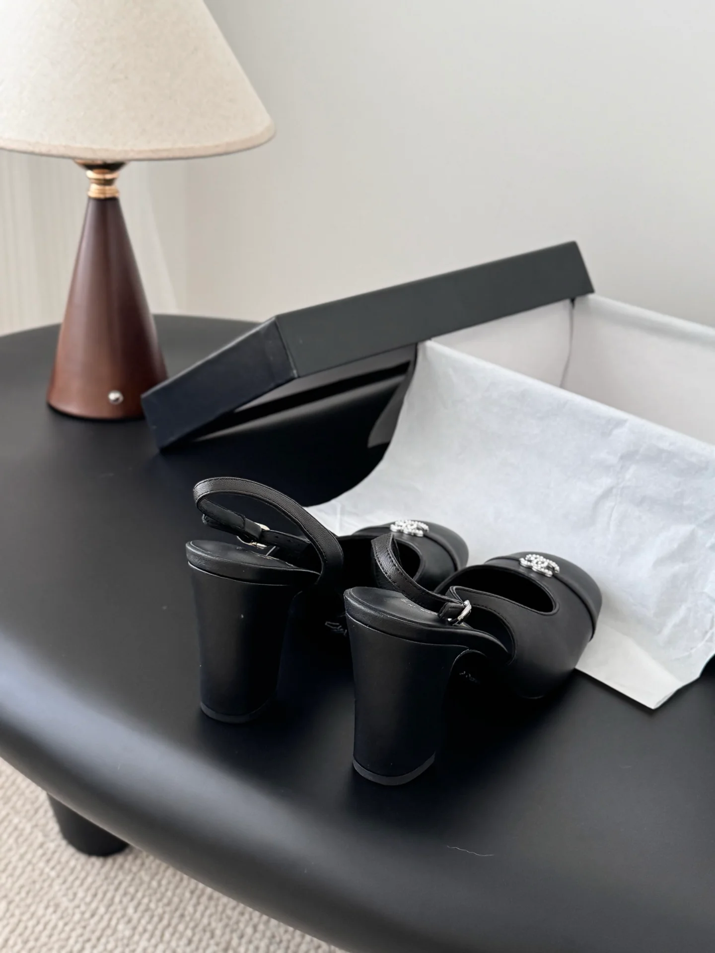 Chan 25fw slingback mary jane chunky heels