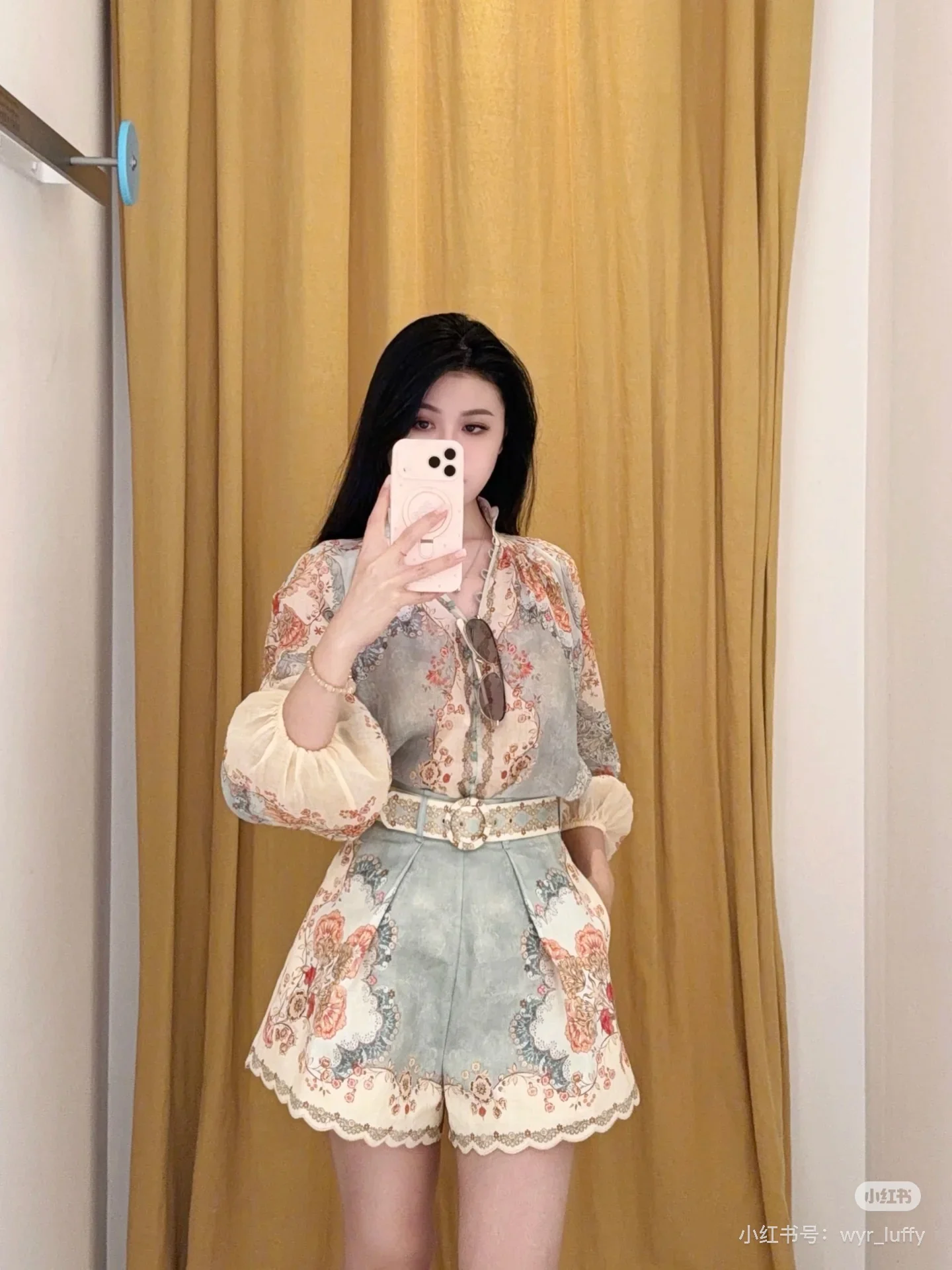 Zimm 26ss flower print shirt