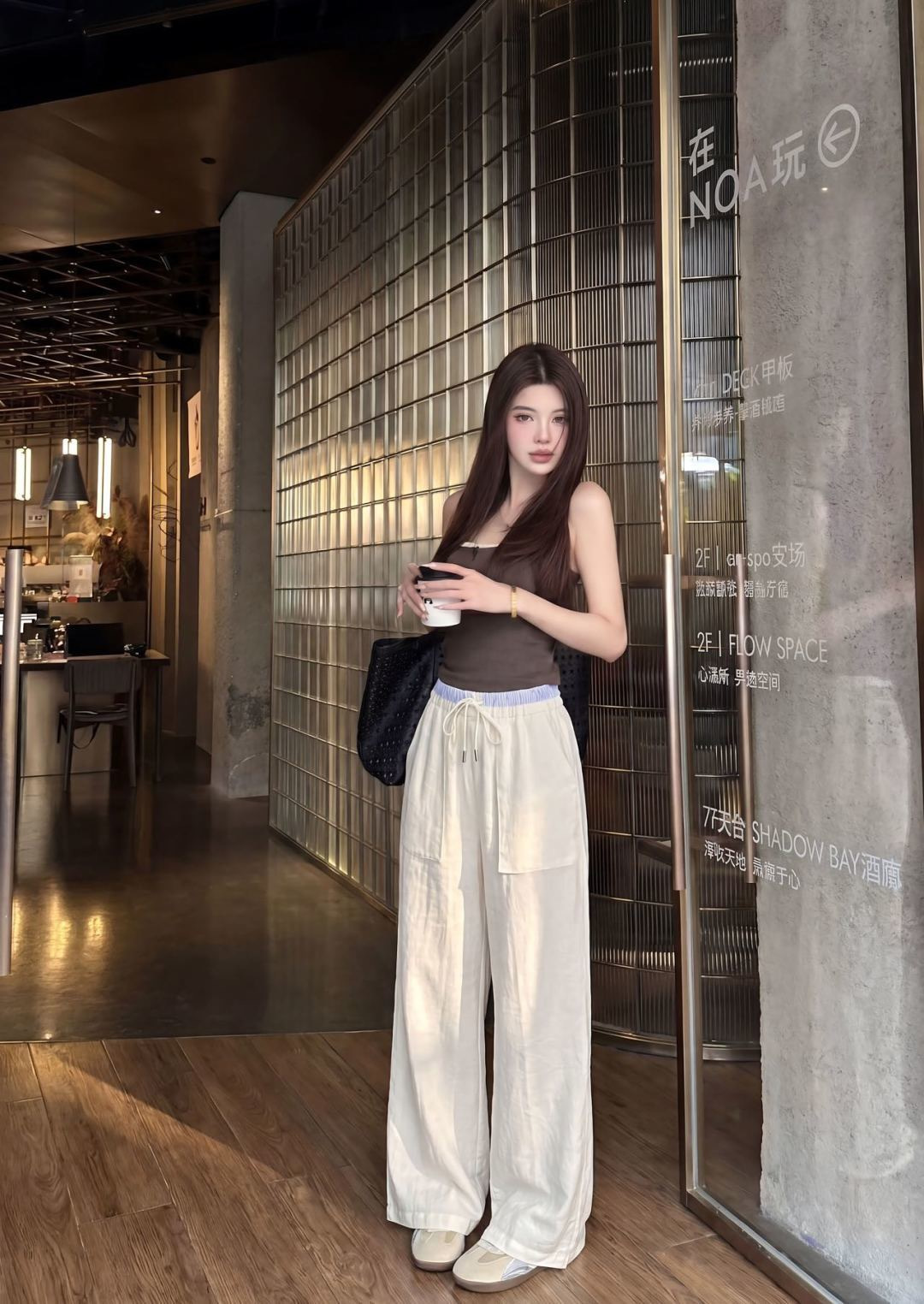 Miu 26ss straight-leg pants