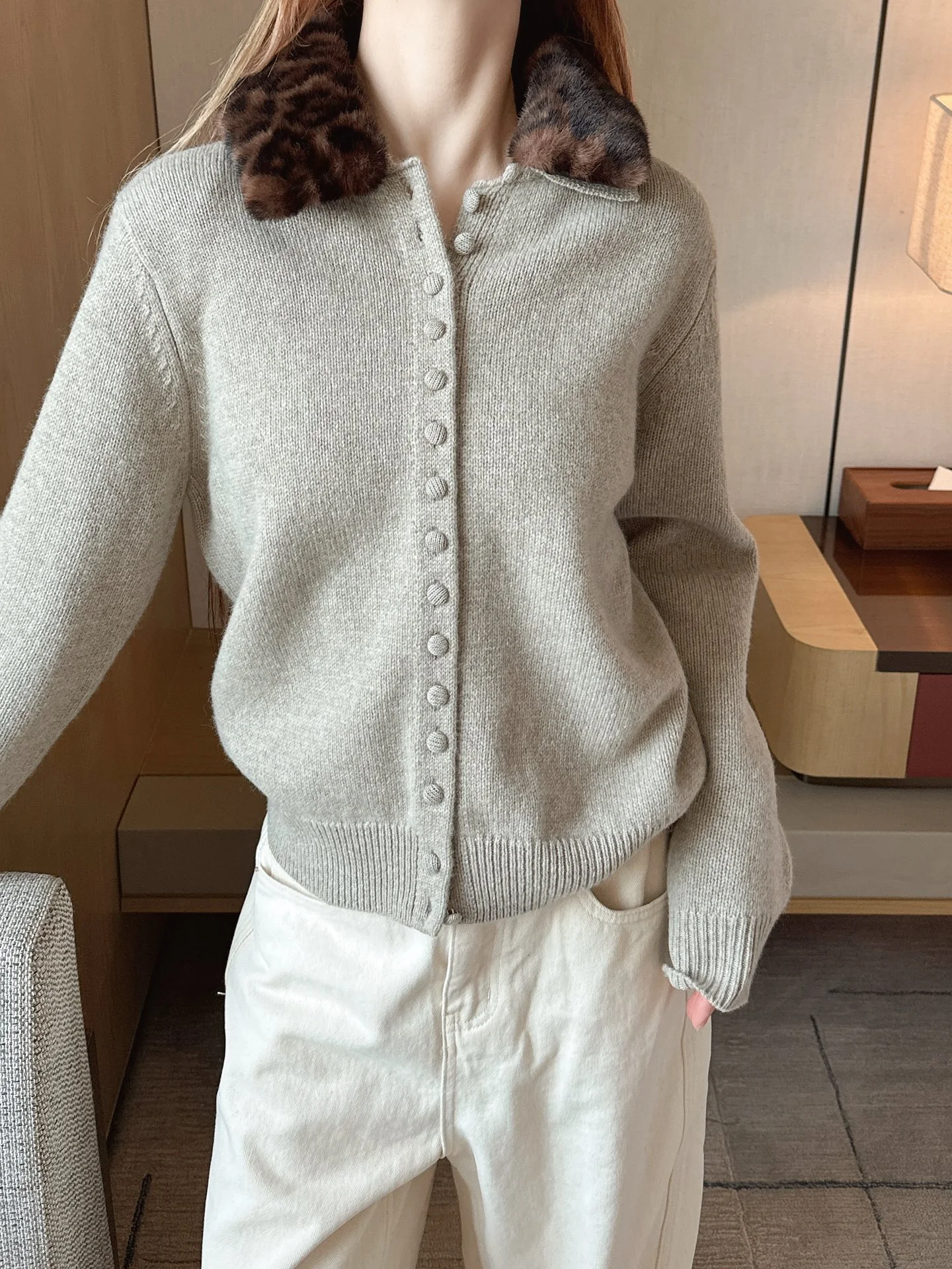 Miu 25fw wool cardigan