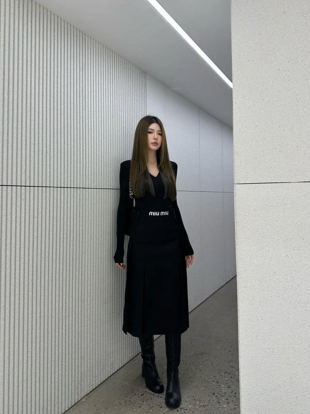 Miu 26ss pleated skirt