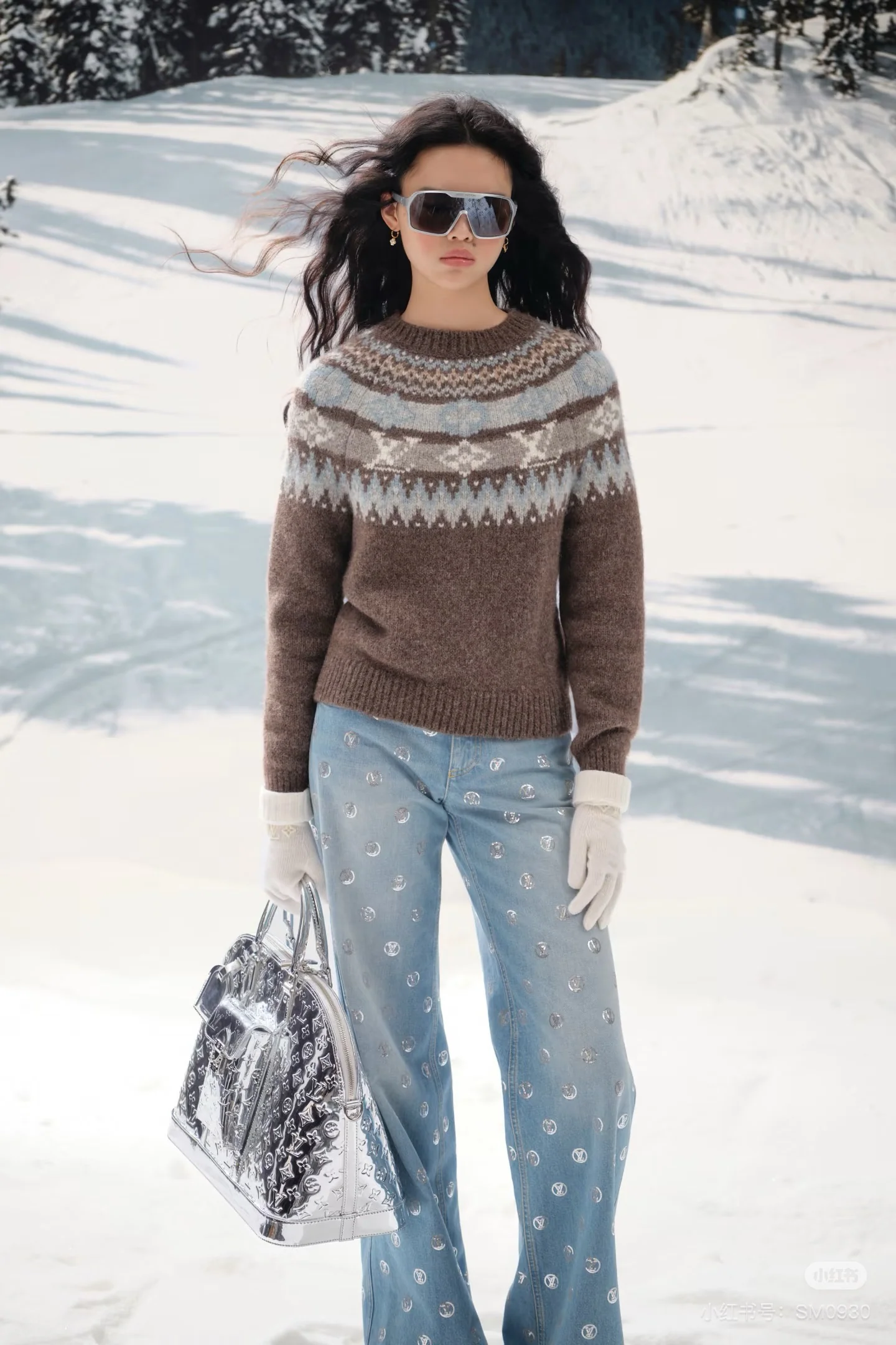 Louis 25fw embroidery jeans