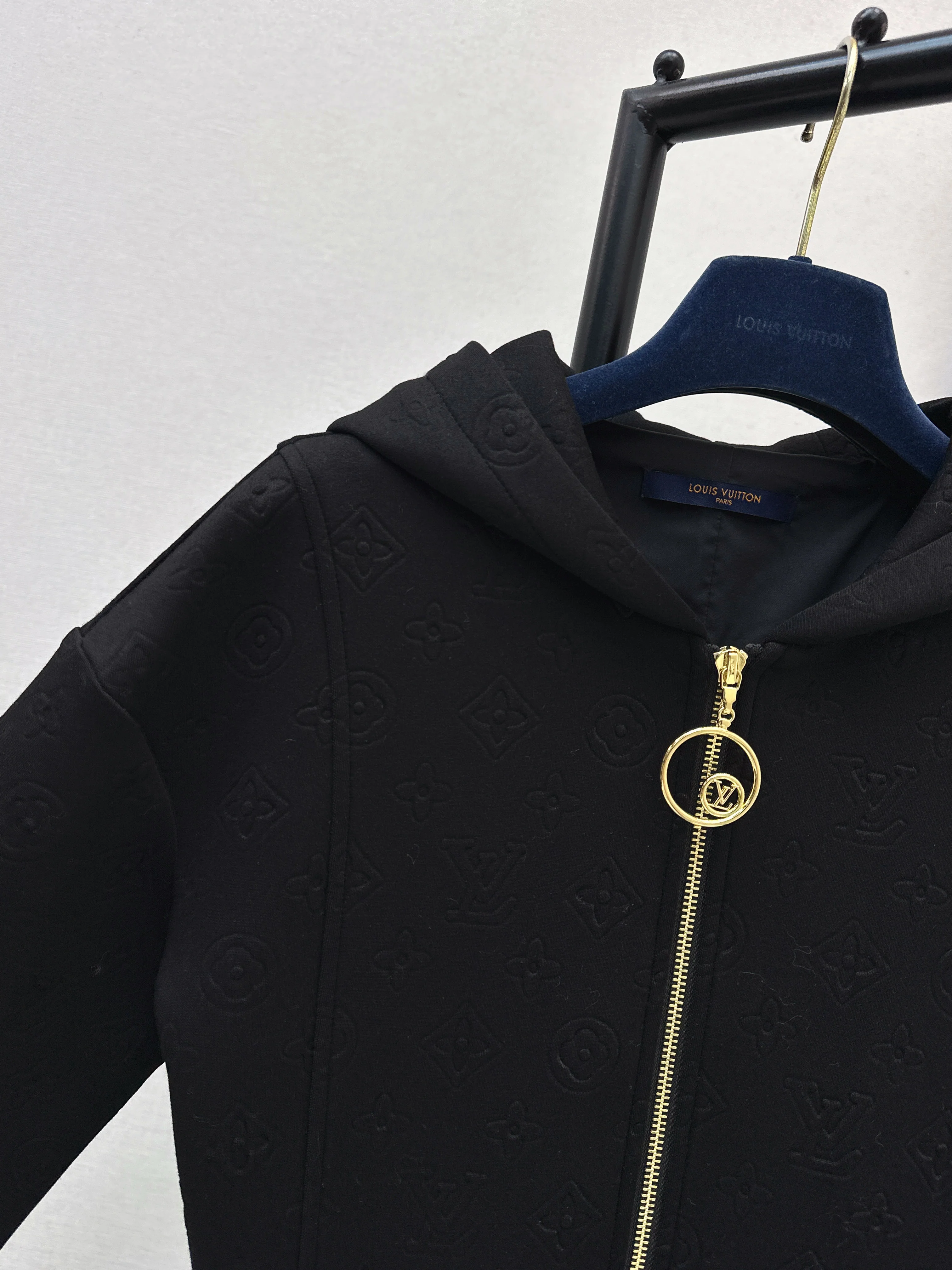 Louis 26ss hooded zip-up sweatshirt dress