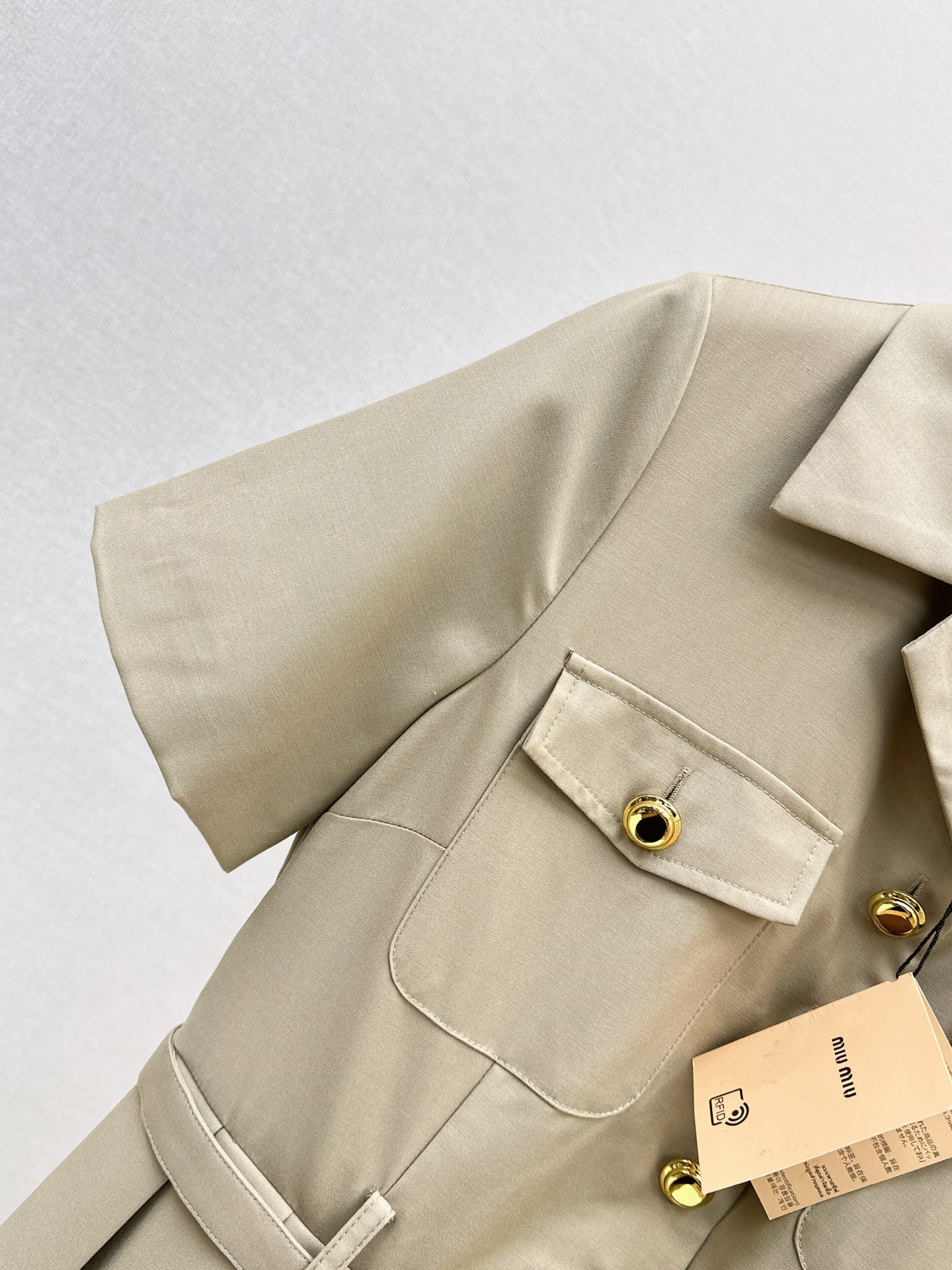 Miu 26ss pleated shirt dress