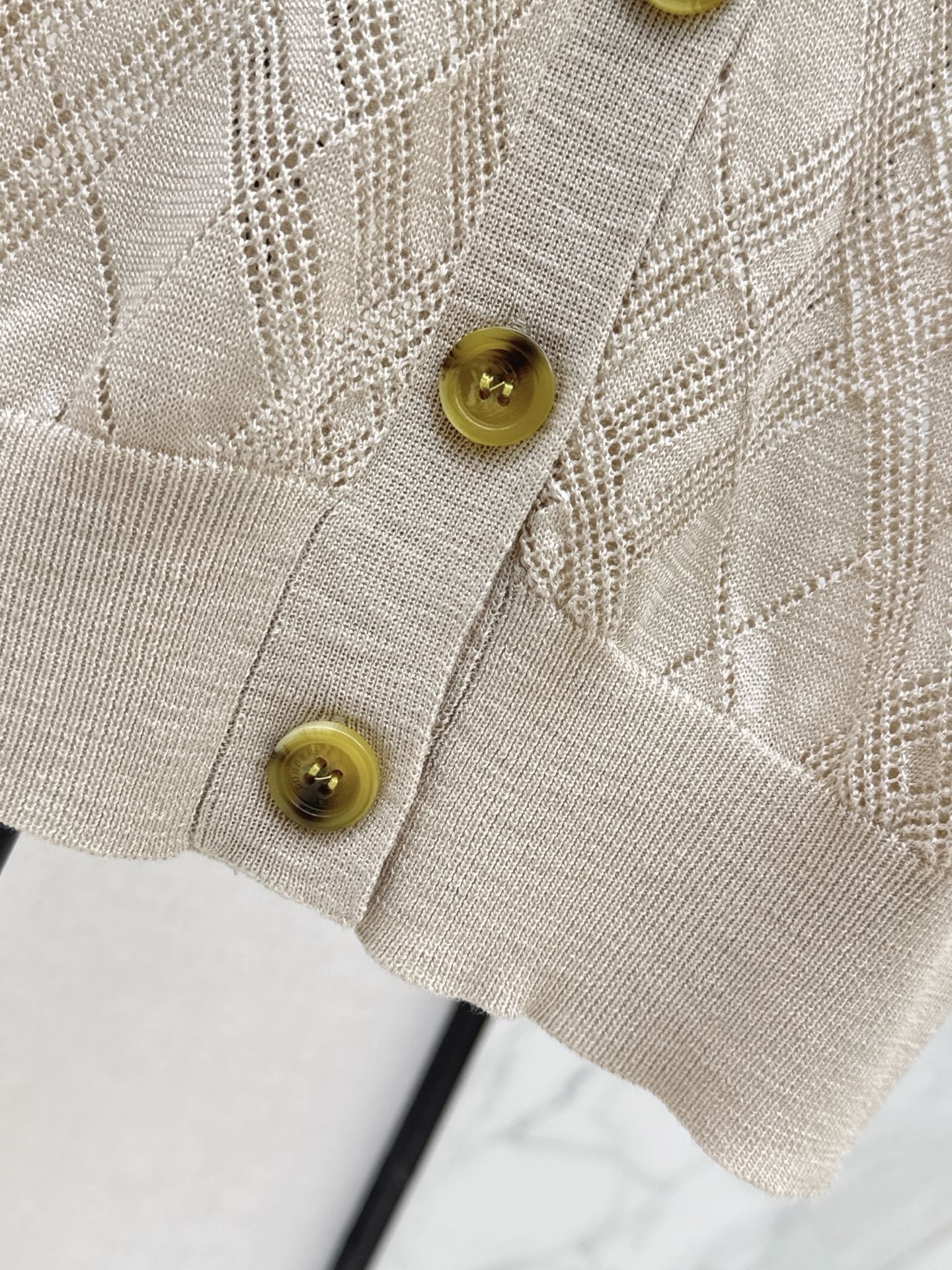 Bur 26ss check jacquard knitwear