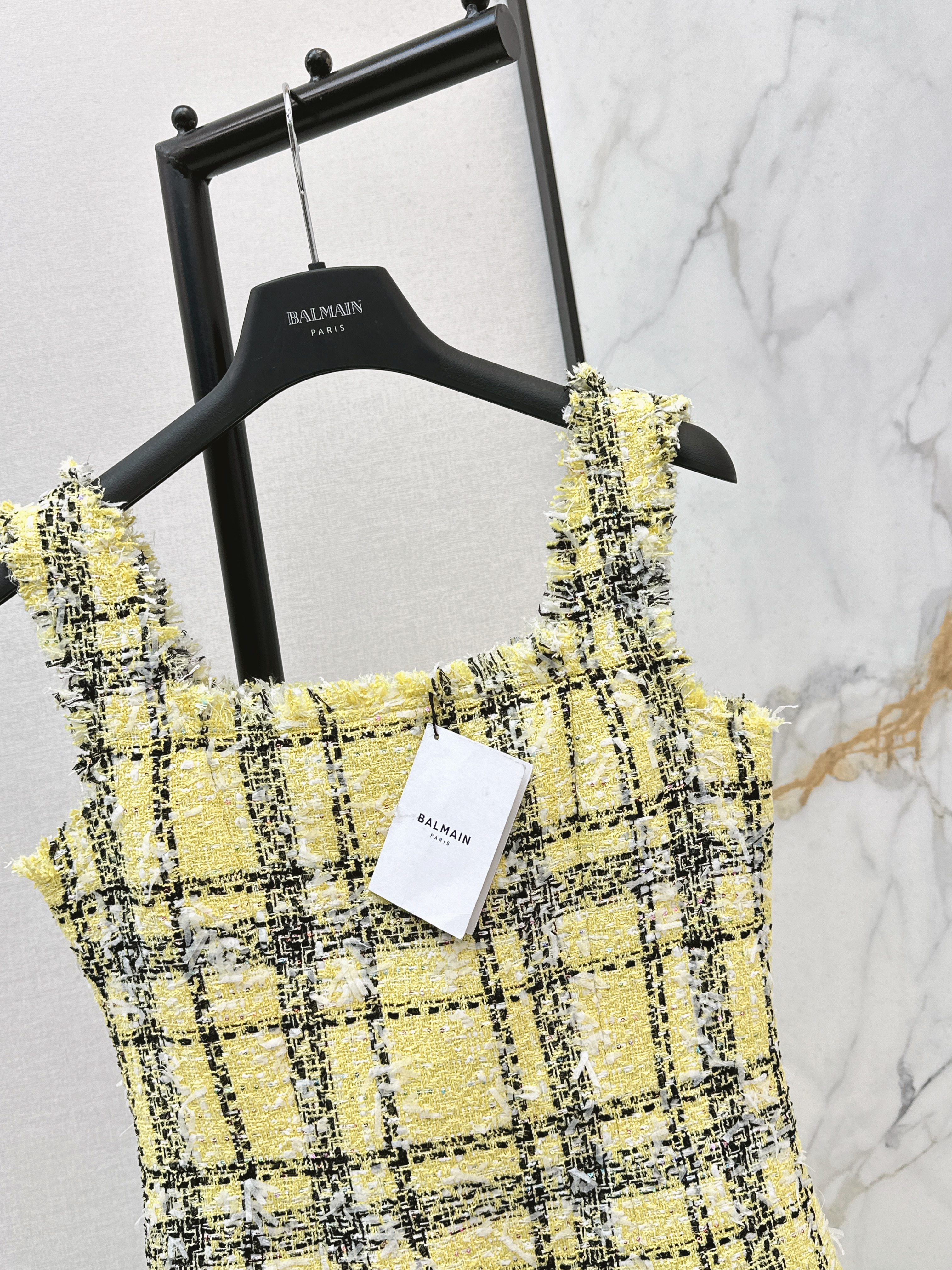 Bal 26ss check slip dress