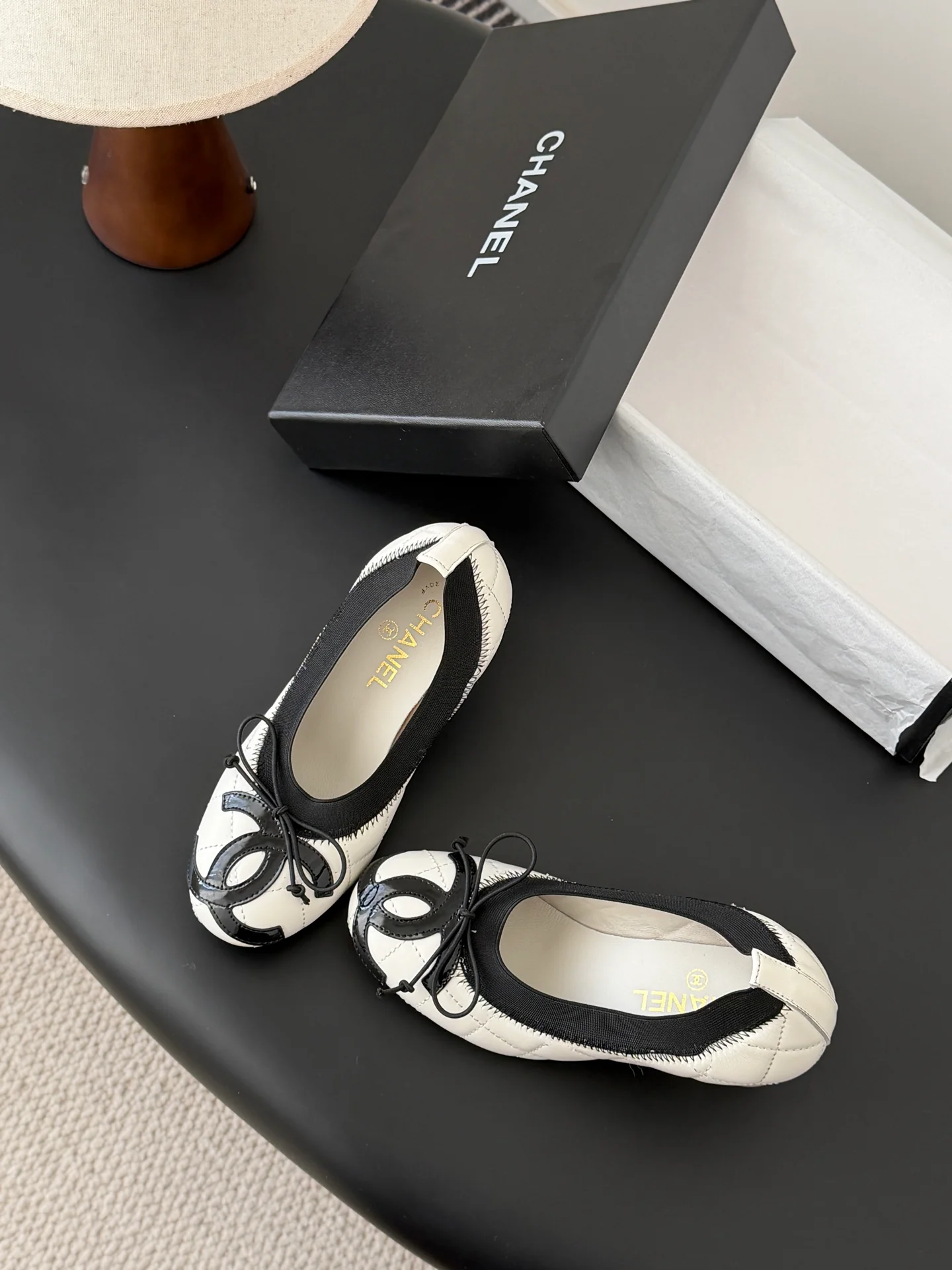 Chan 25k chunky heel ballerina shoes