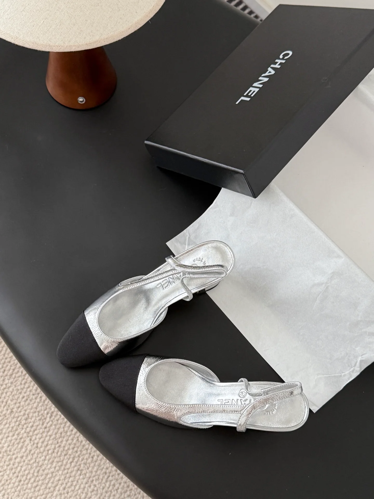 Chan 25fw slingback chunky heel