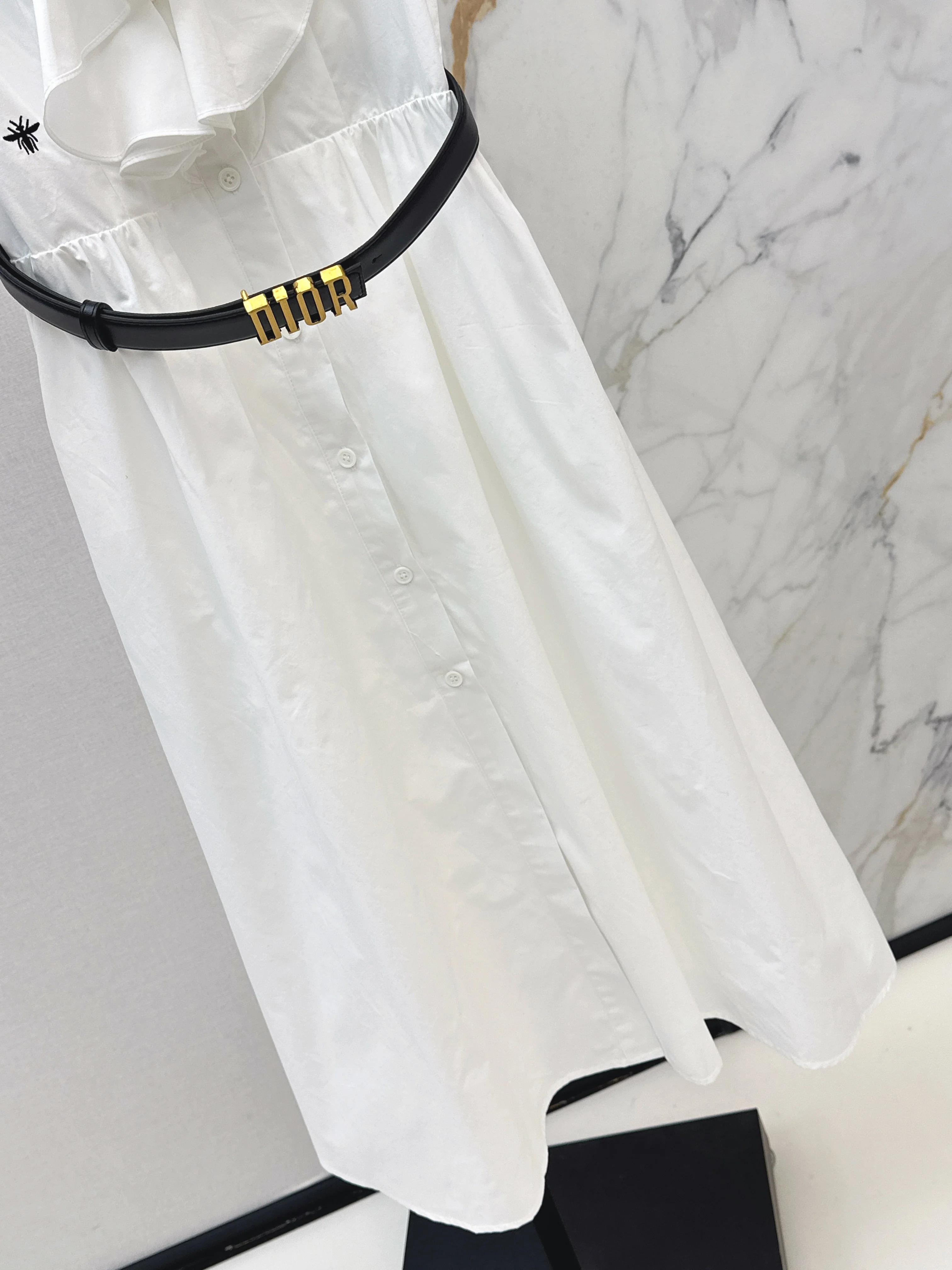 CD 26ss ruffle dress with belted