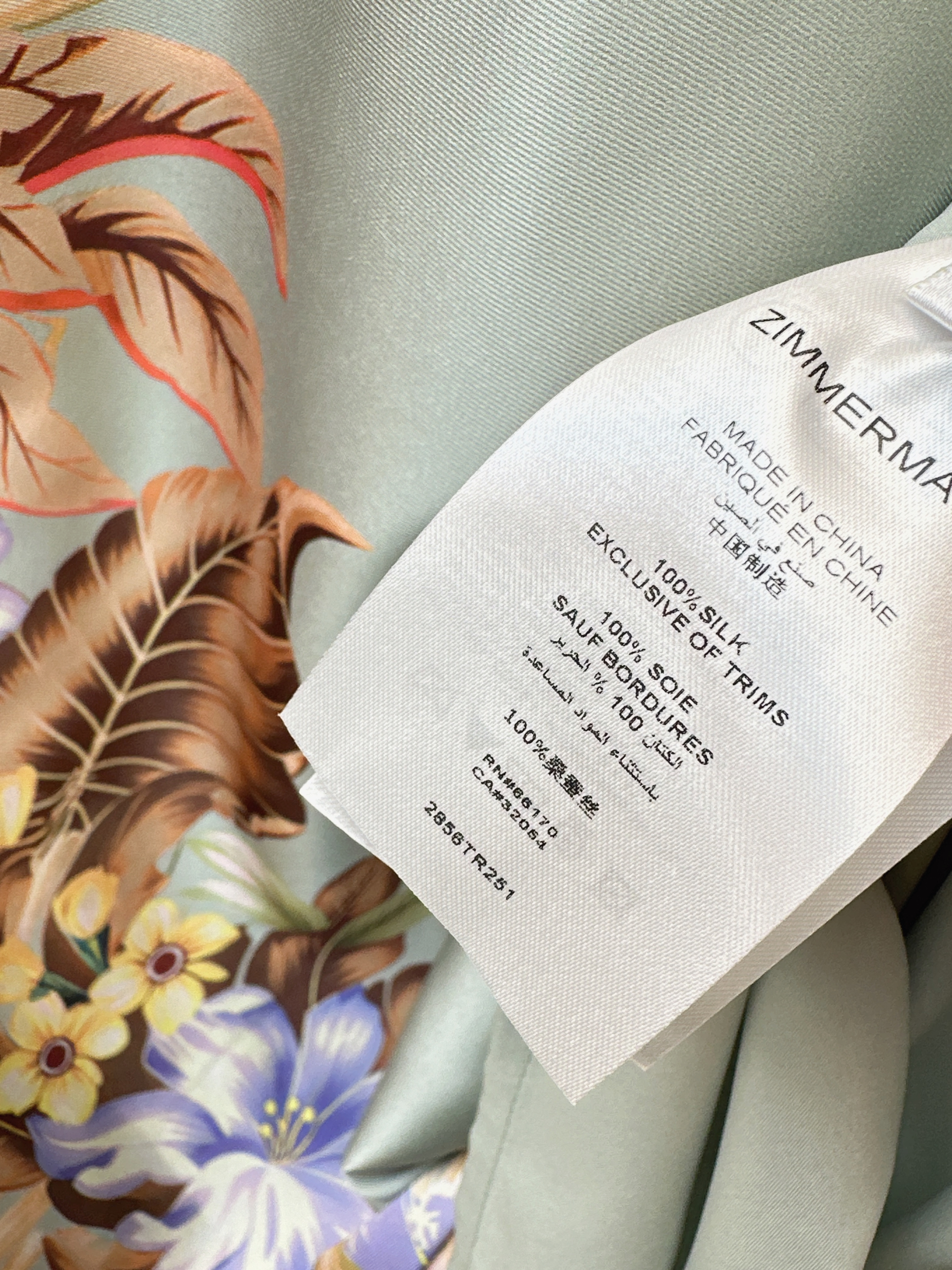 Zimm 26ss print silk dress