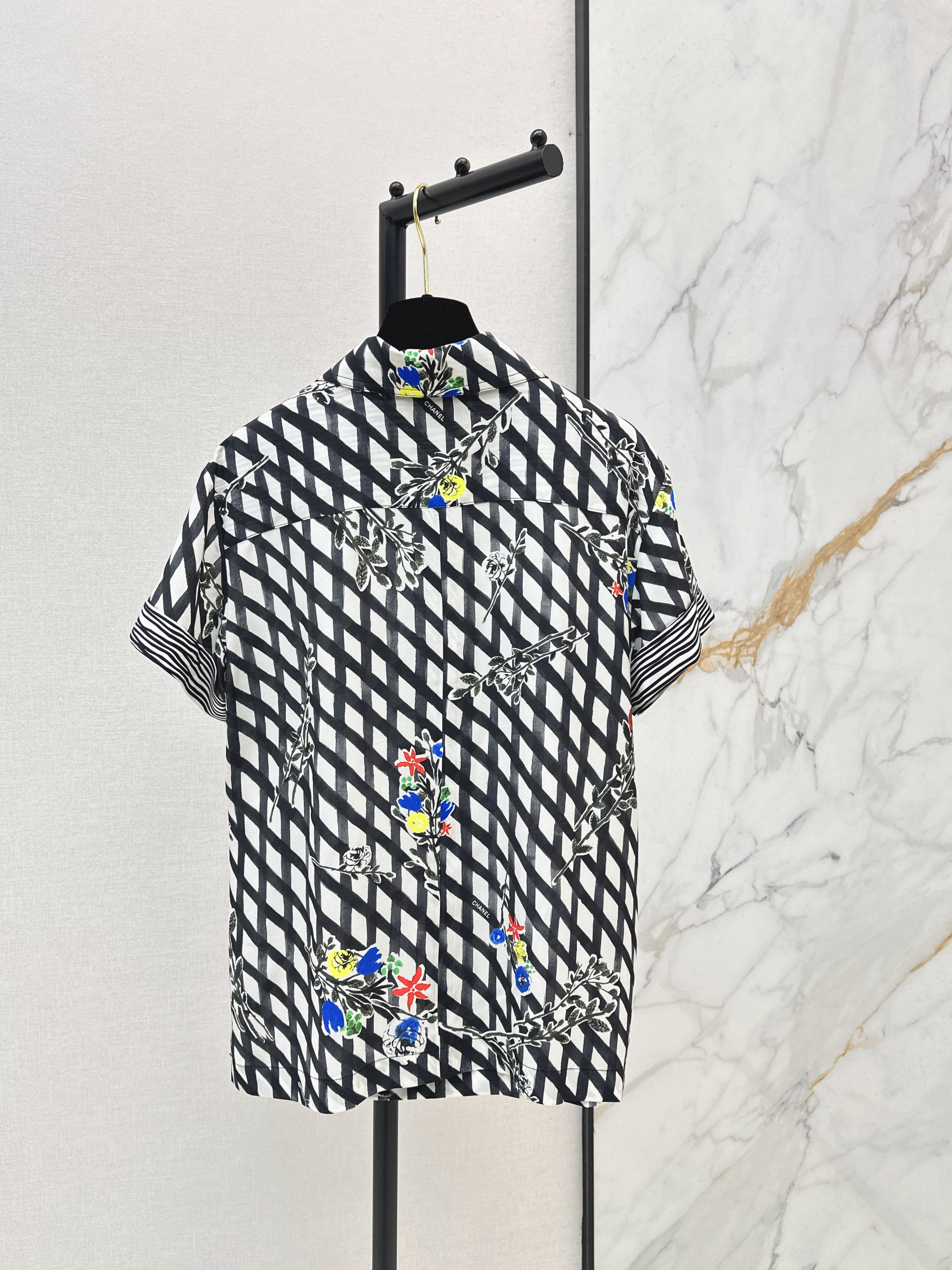 Chan 26ss check print shirt