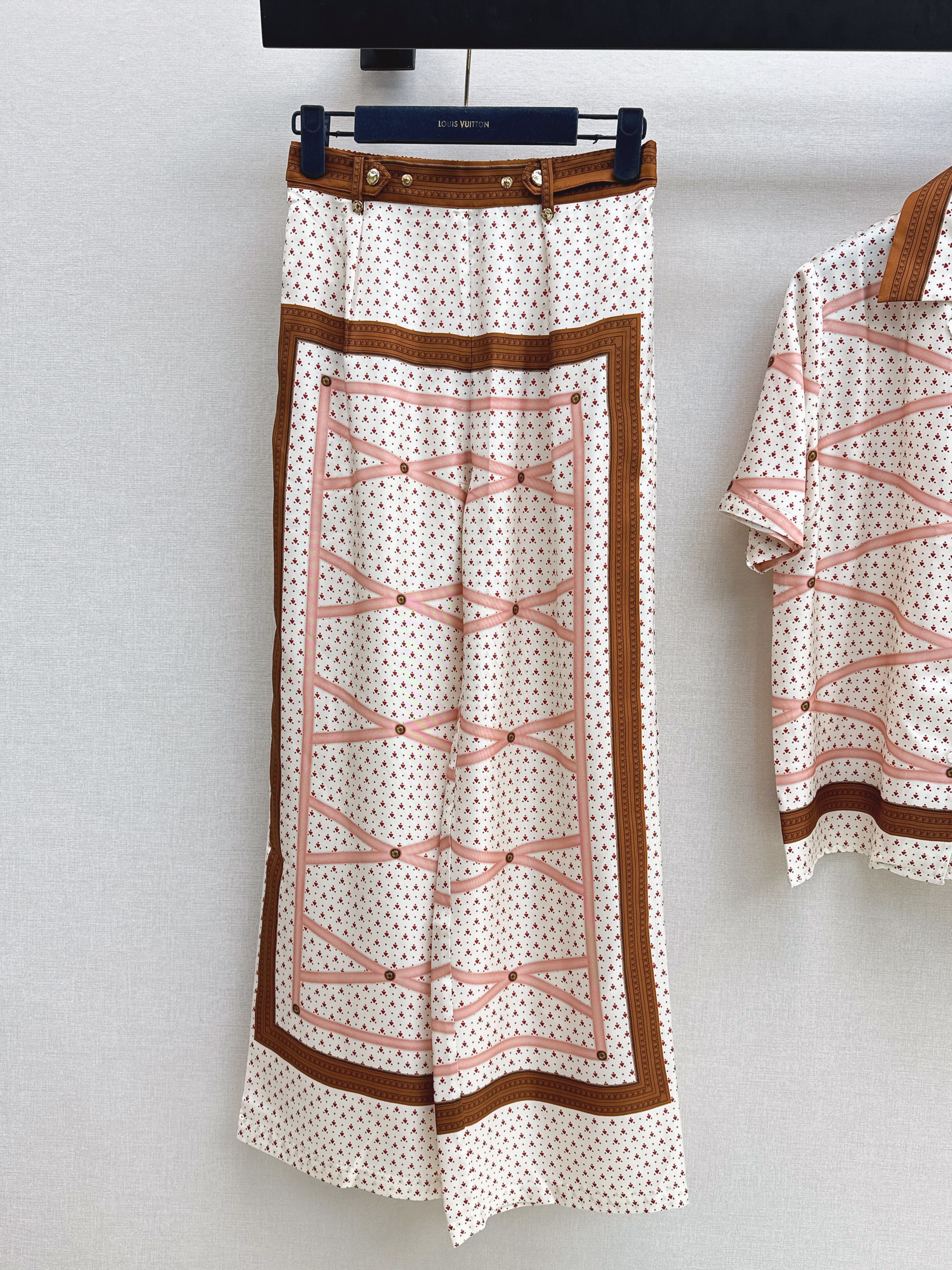 Loui 26ss print silk outfit sets