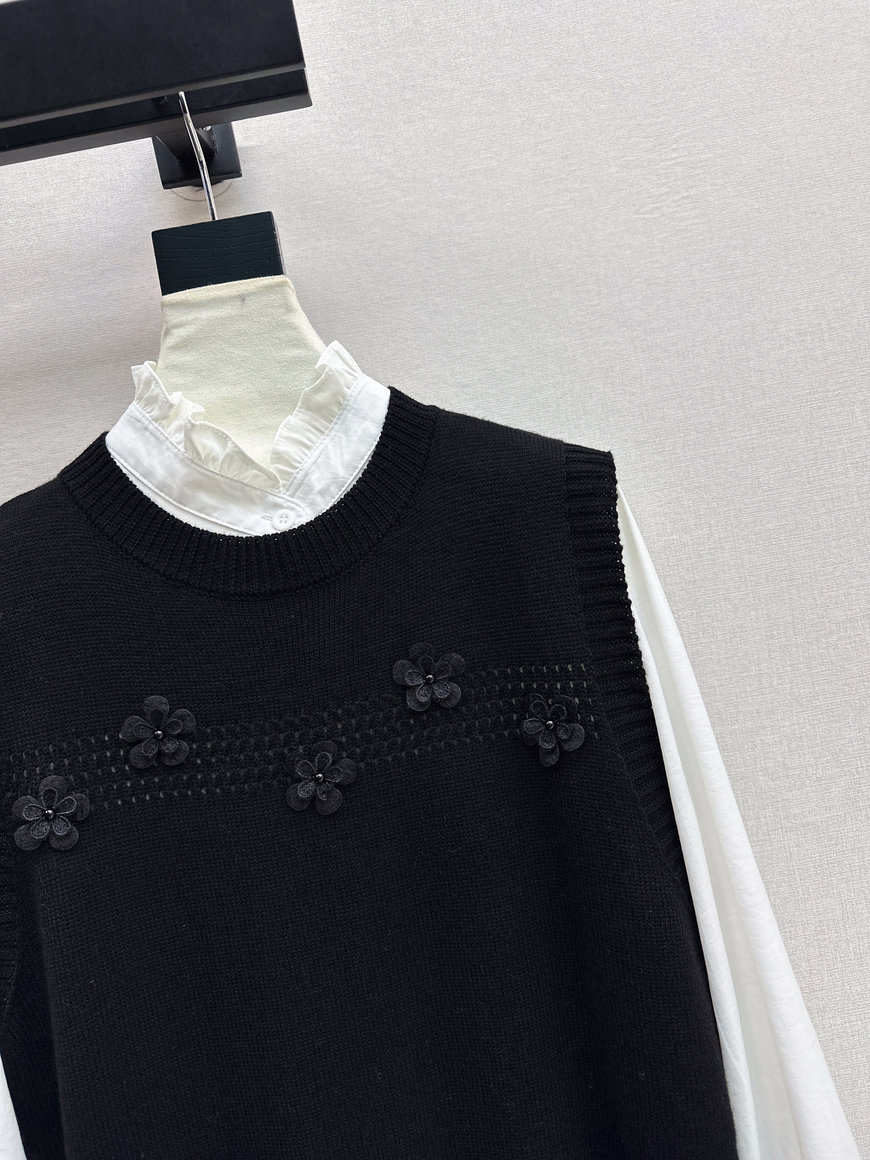Chan 26ss elegant shirts knit vest