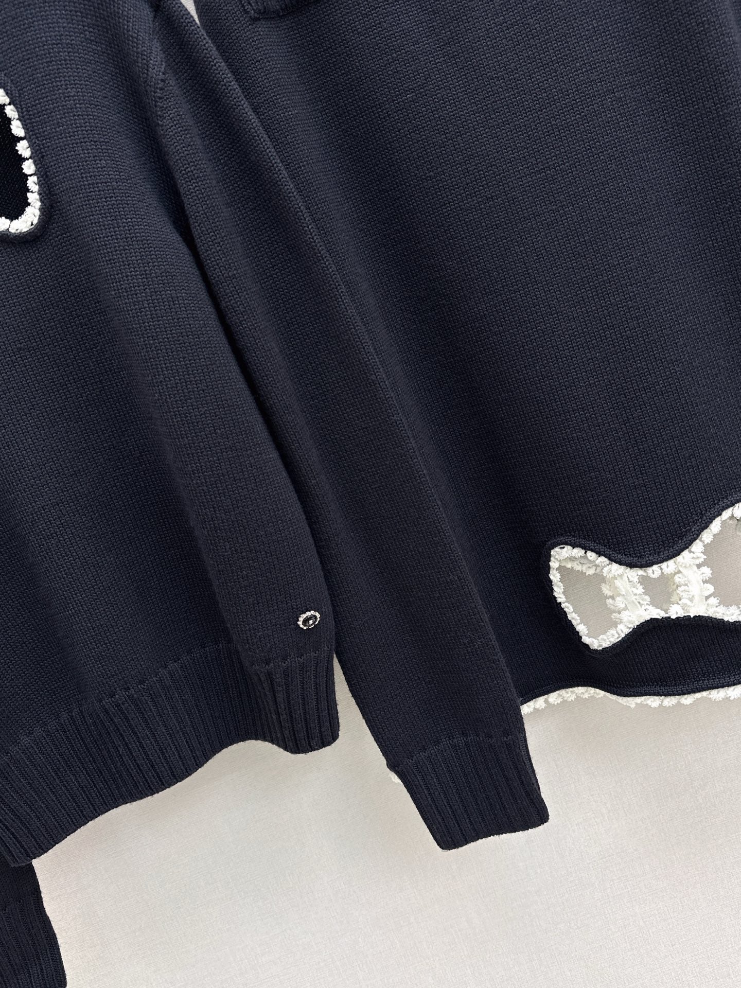 Chan 26ss wool hollow bow suit