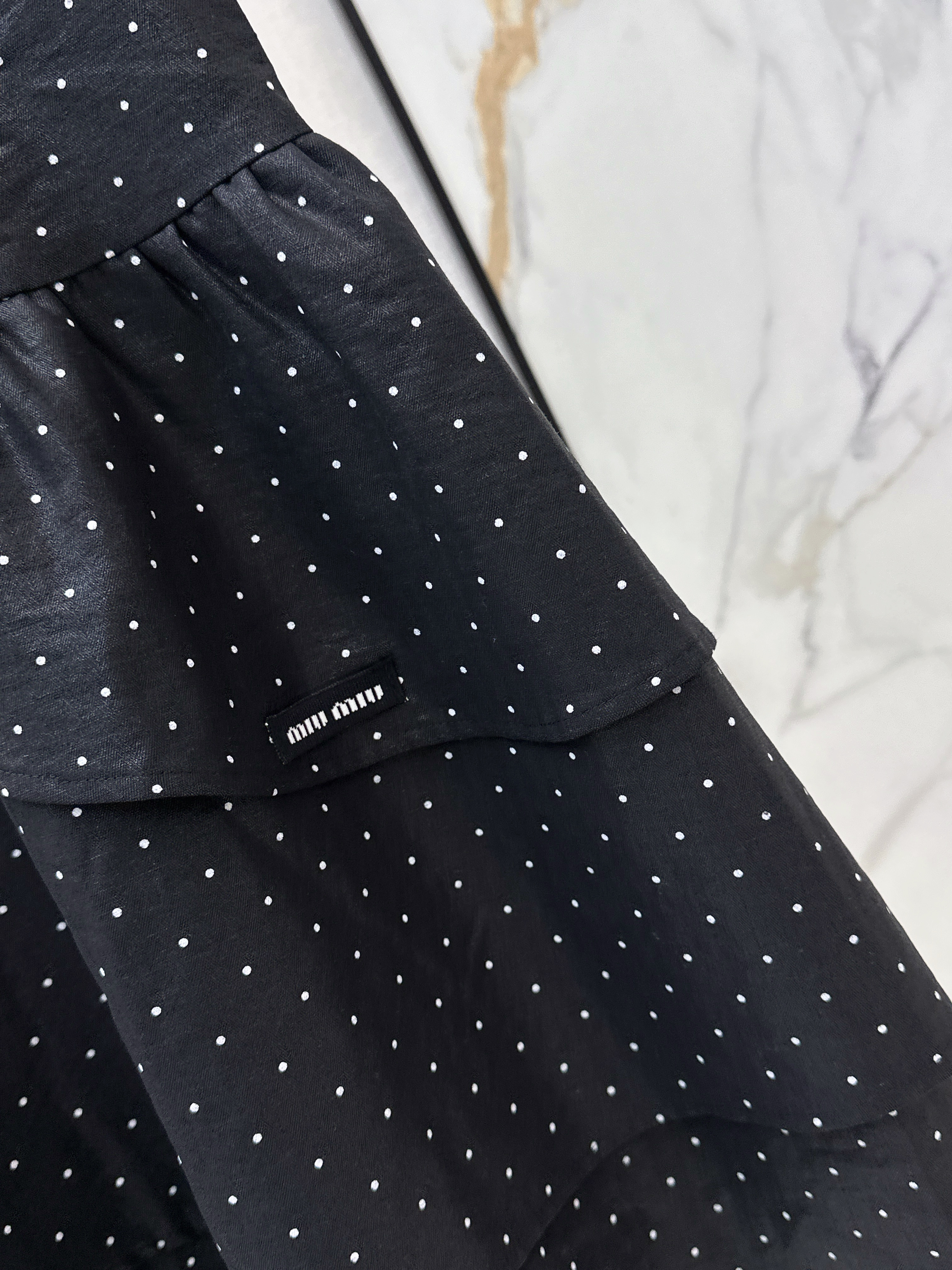 Miu 26ss polka dots dress