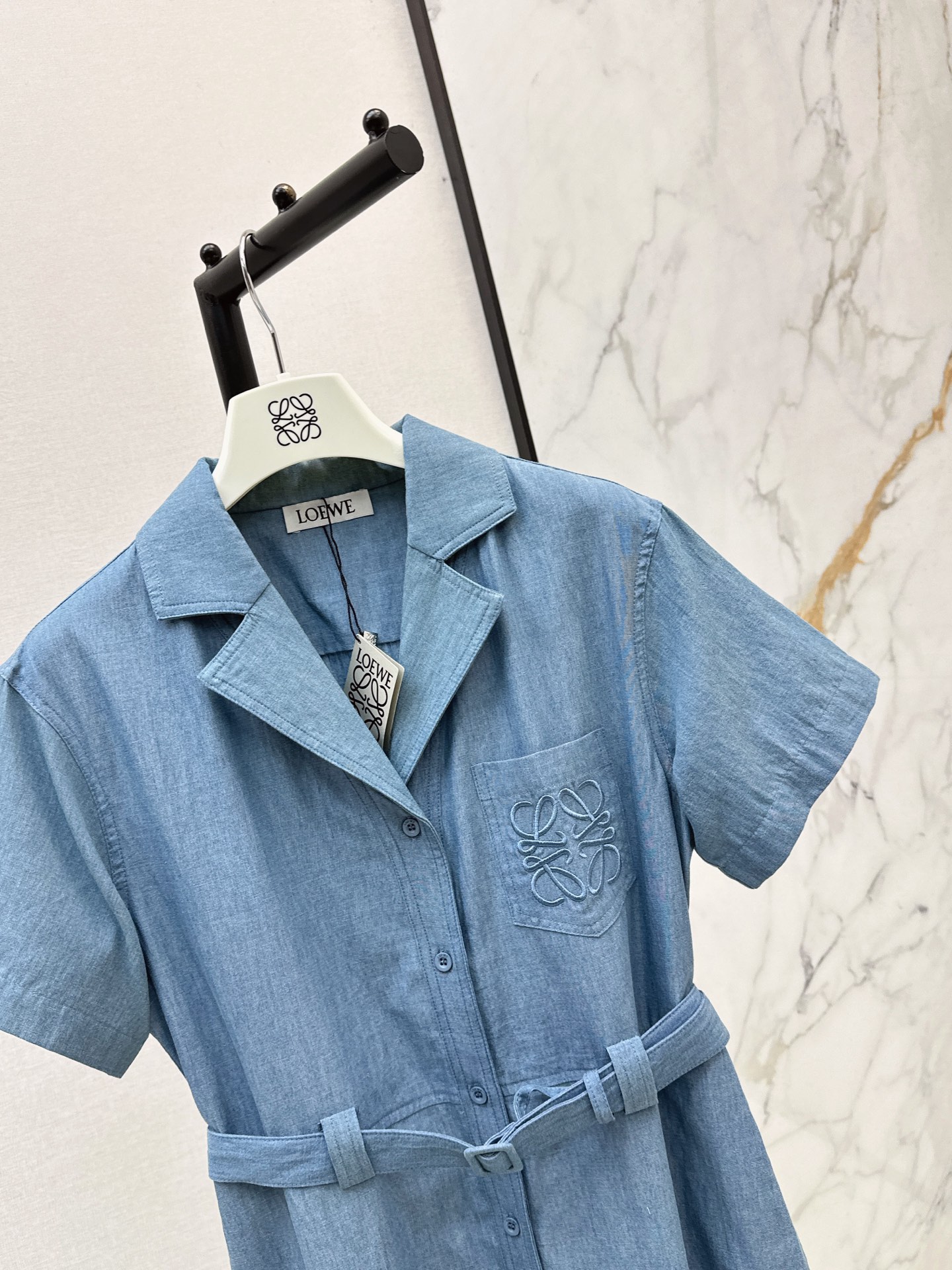 Loe 26ss denim shirt dress