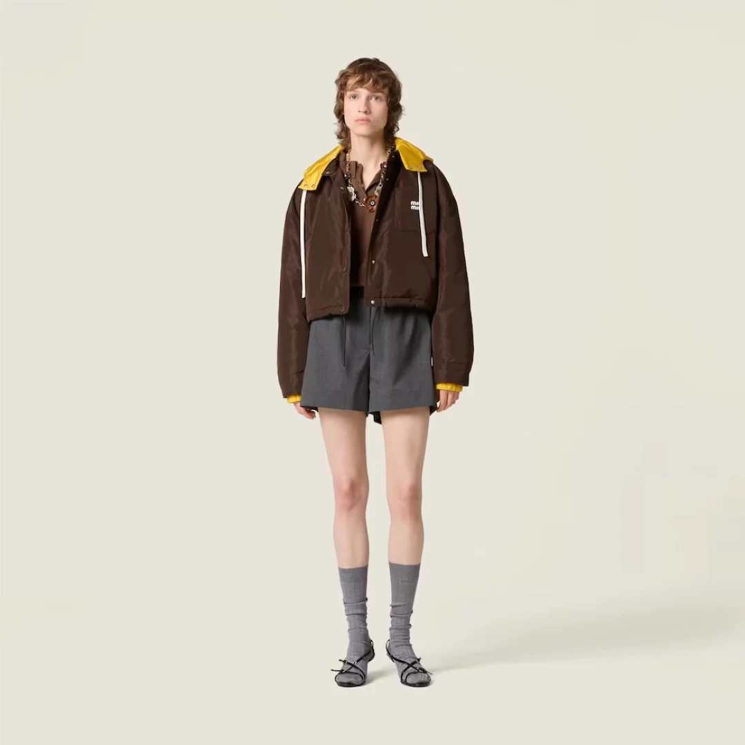 Miu 25fw hooded down jacket