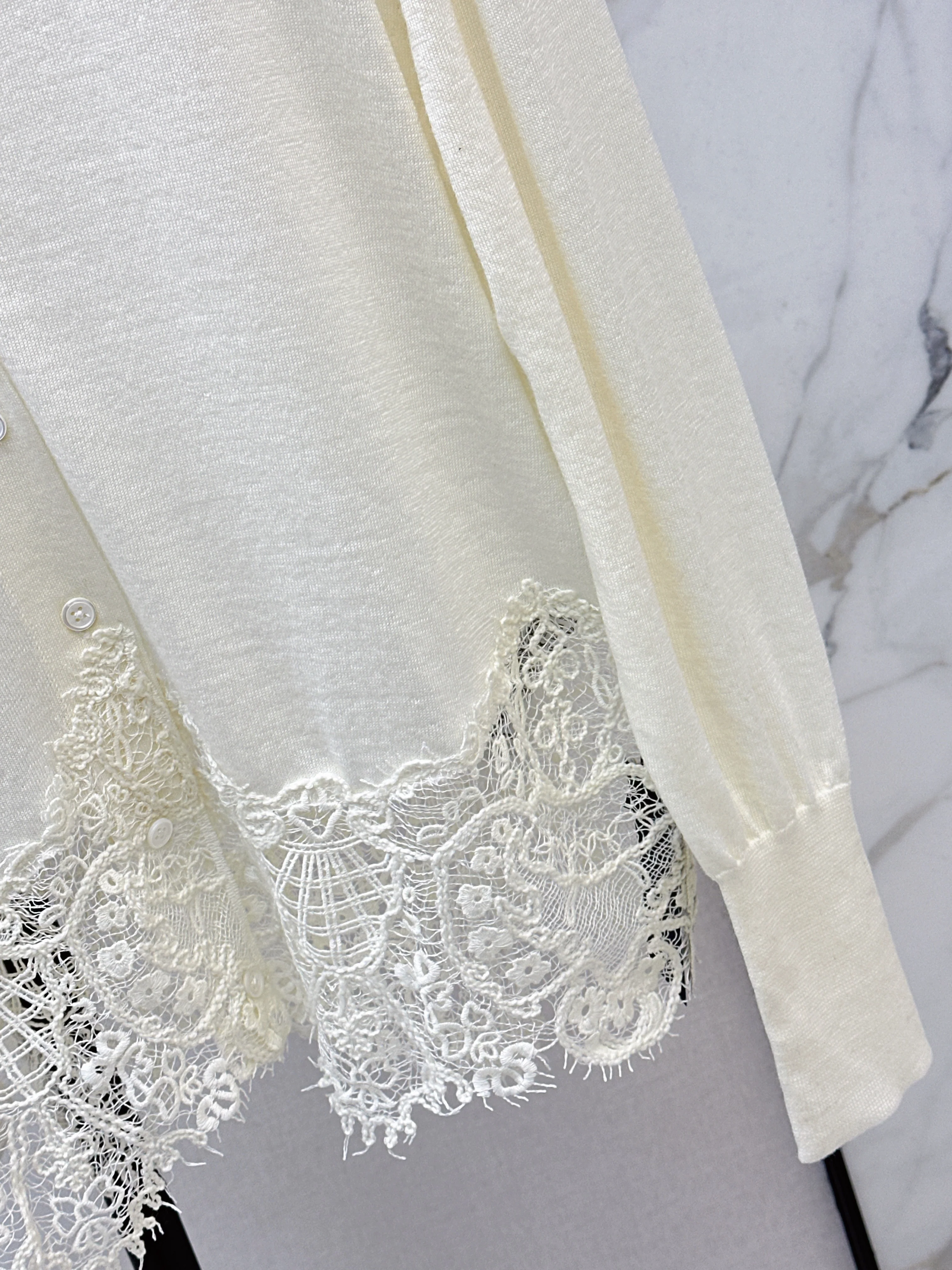 ES 26ss lace contract cardigan