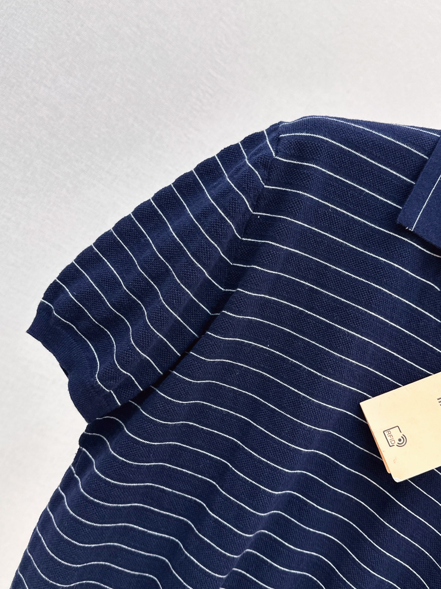Miu 26ss stripe polo shirt