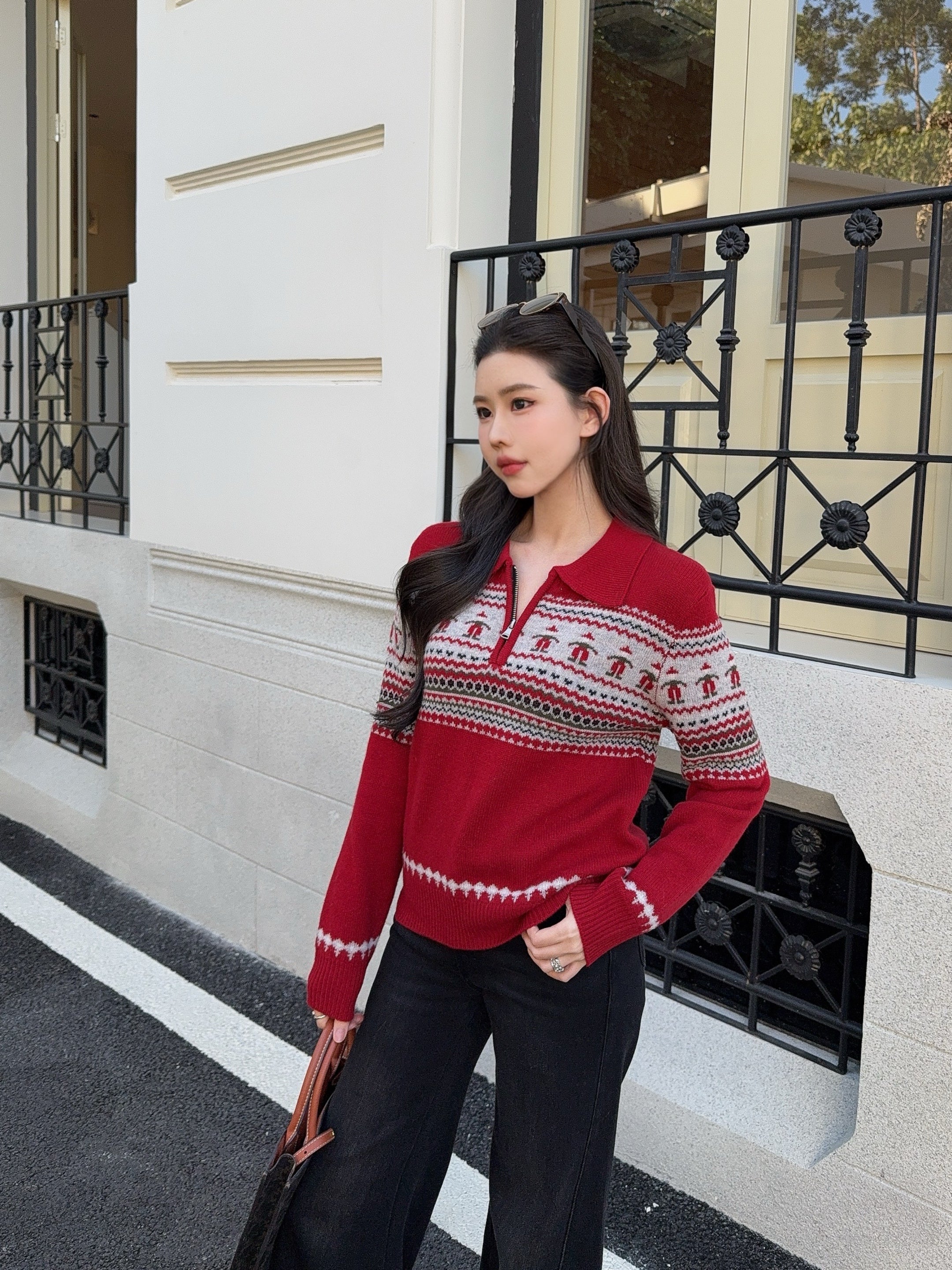 Chan 26ss fair isle sweater