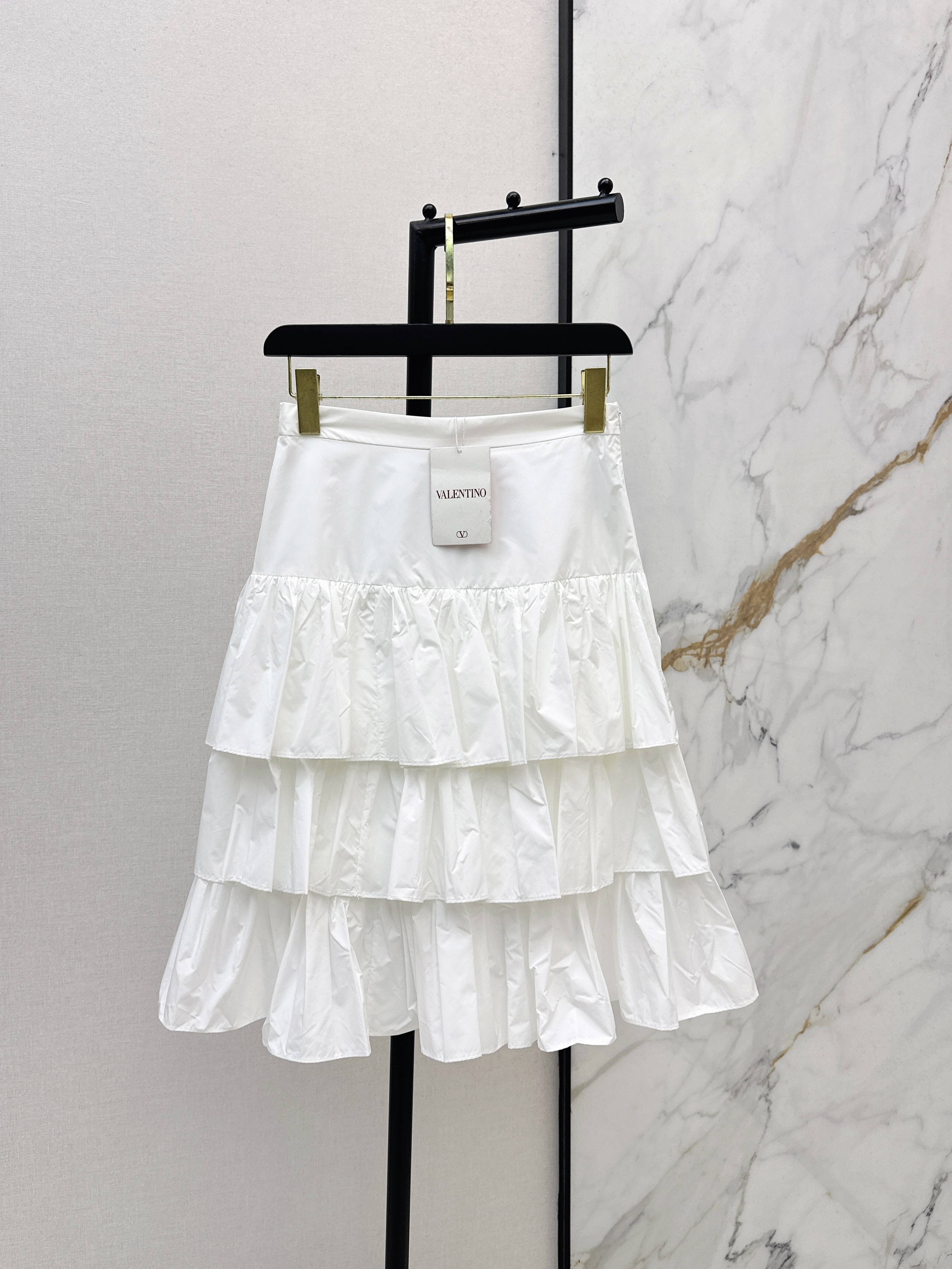 Valen 26ss ruffle layered skirt