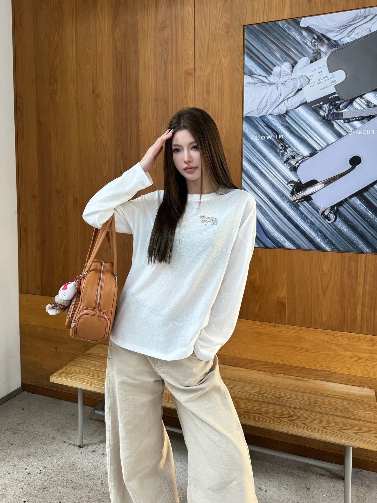 Miu 26ss rhinestone tee