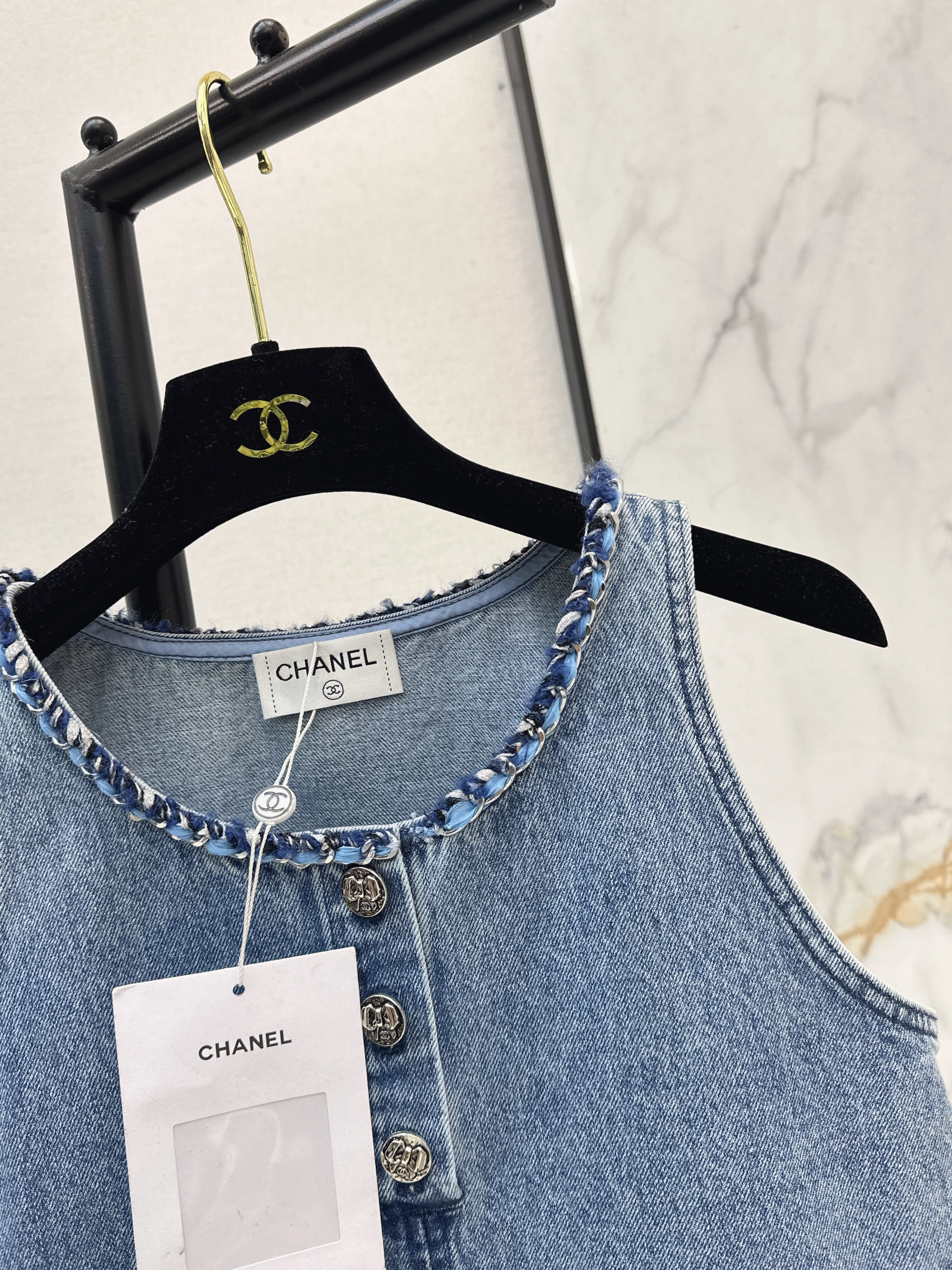 Chan 26ss denim vest
