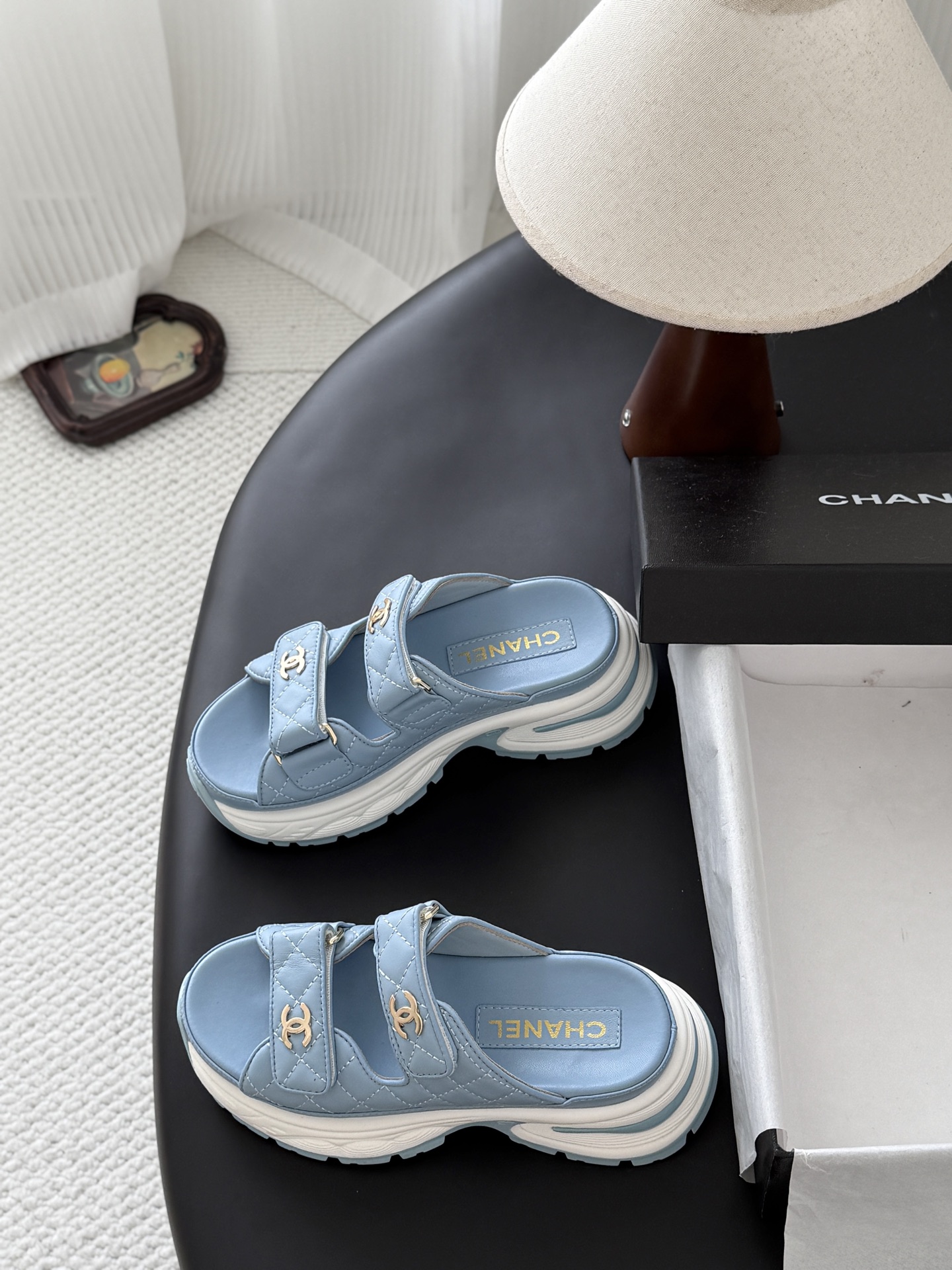Chan 26ss velcro slippers