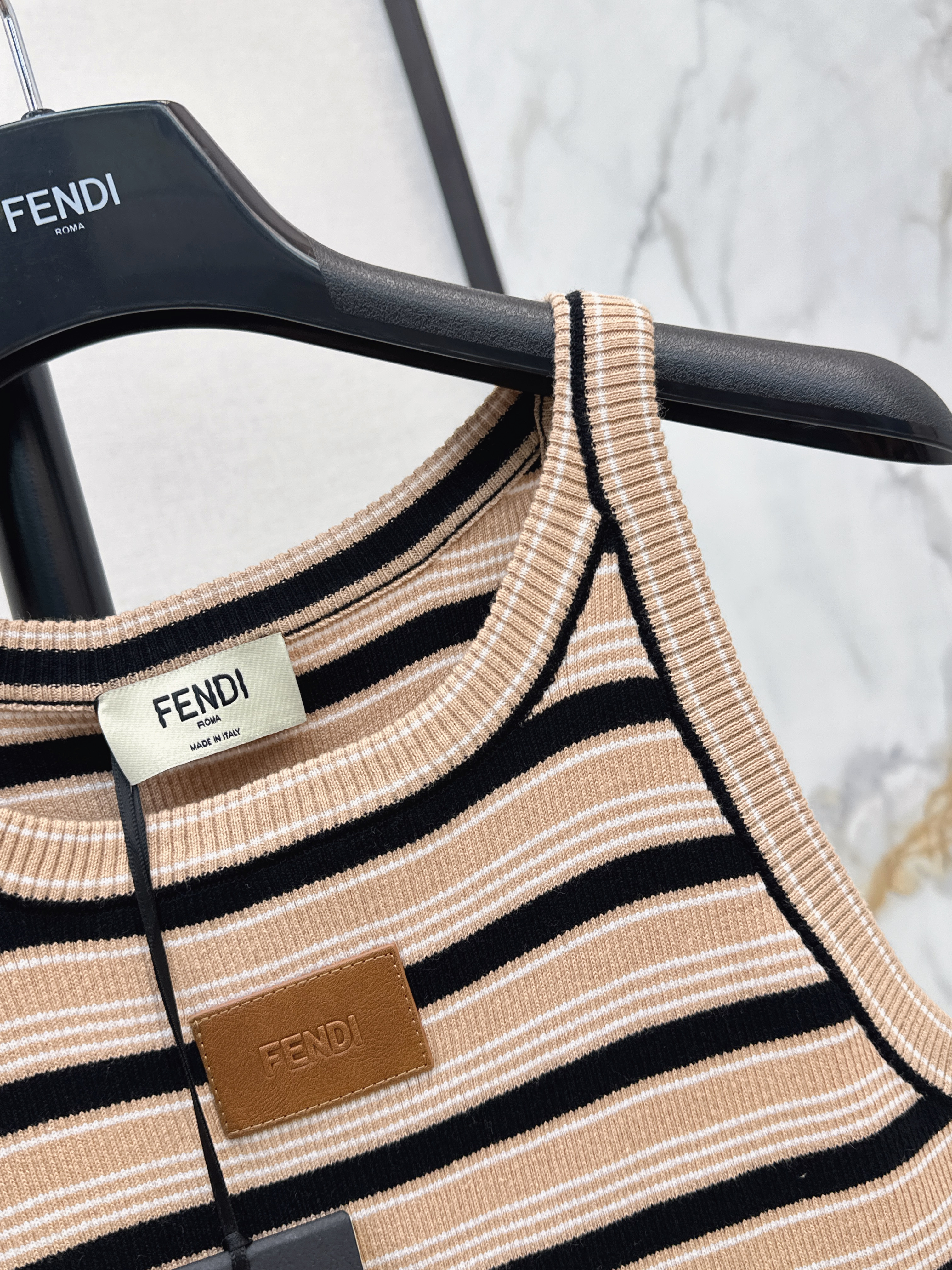 Fend 26ss stripe vest